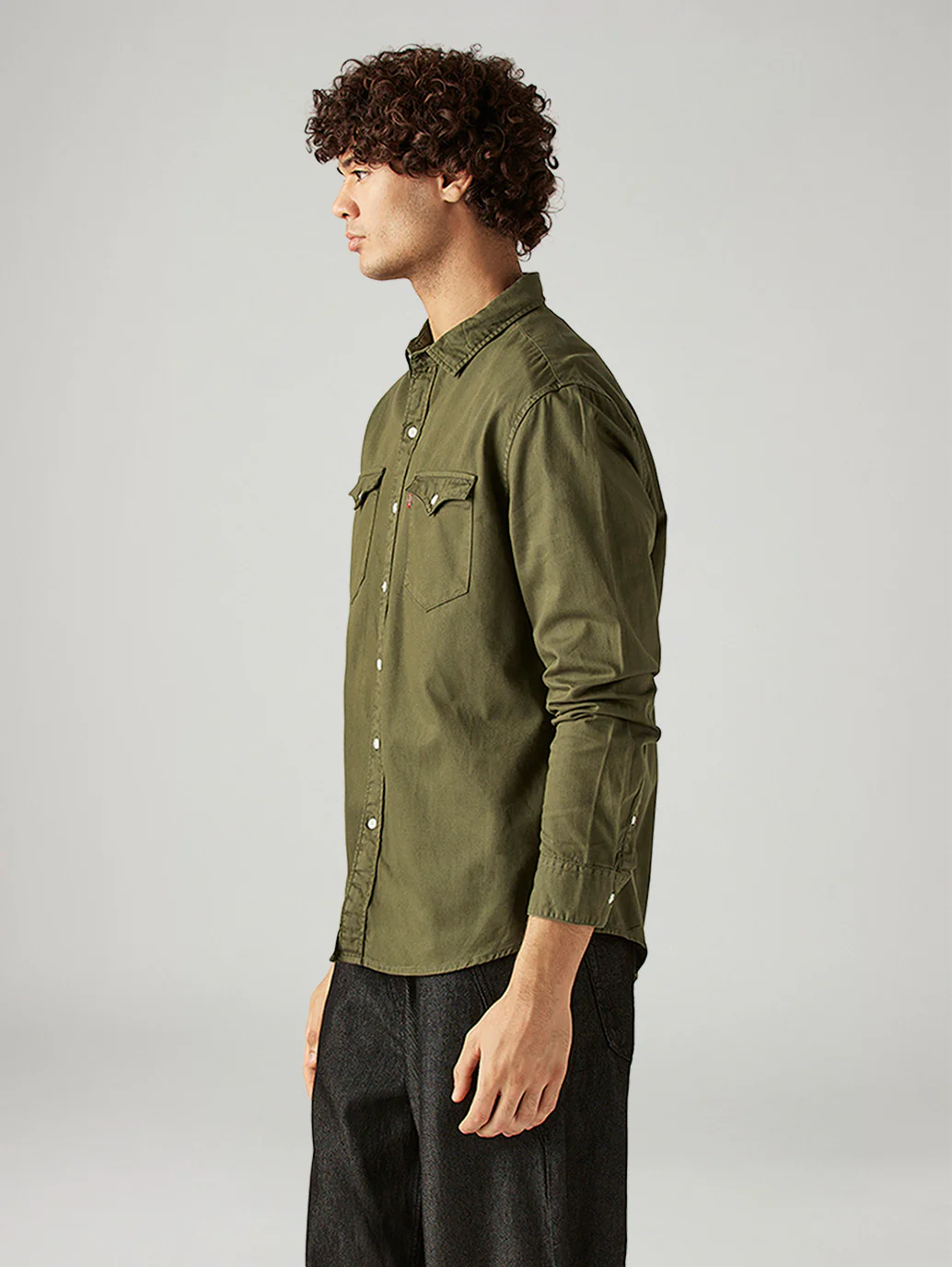 Men's Solid Slim Fit Overdyed Shirt - Image 3