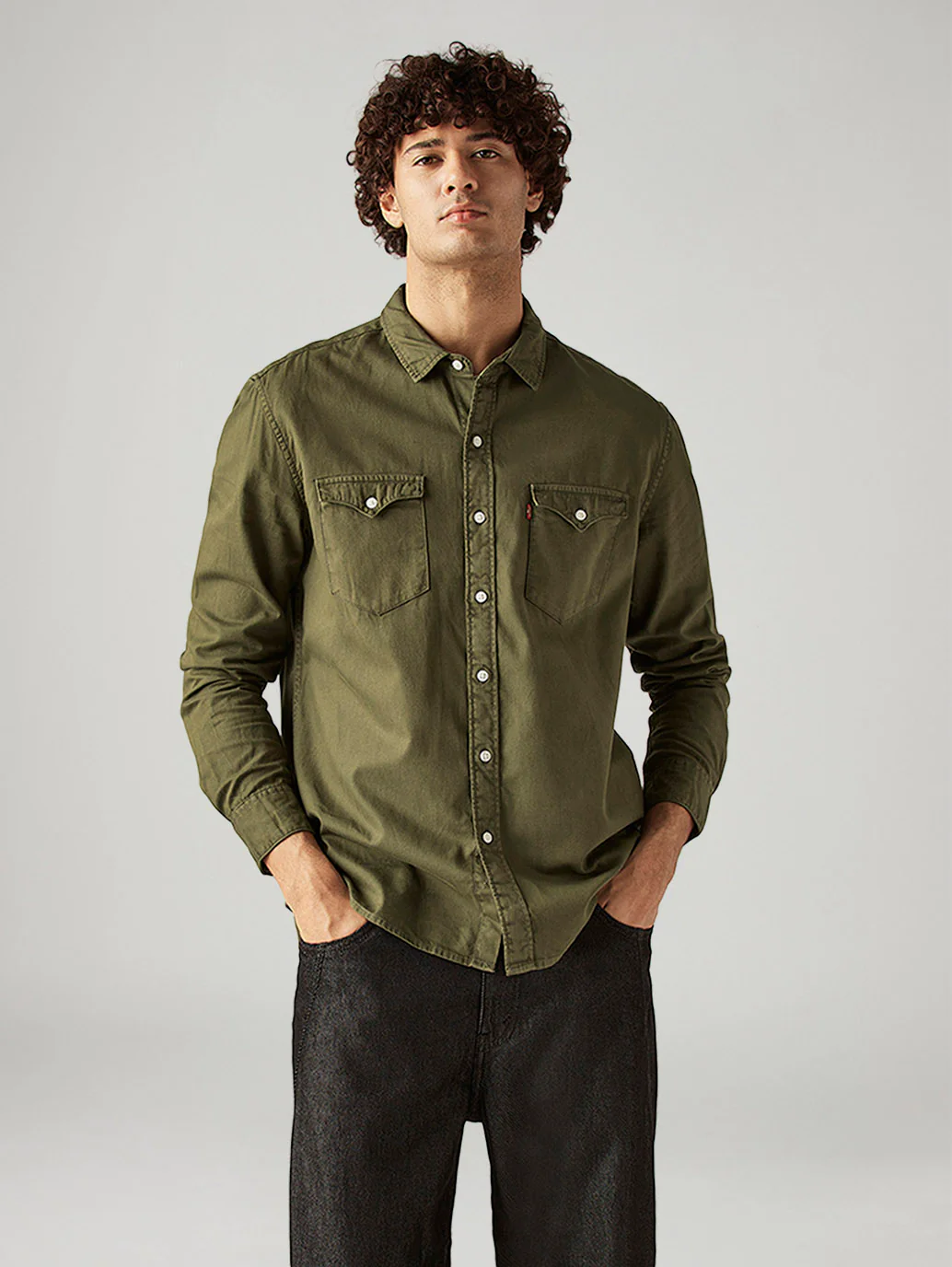 Men's Solid Slim Fit Overdyed Shirt - Image 4