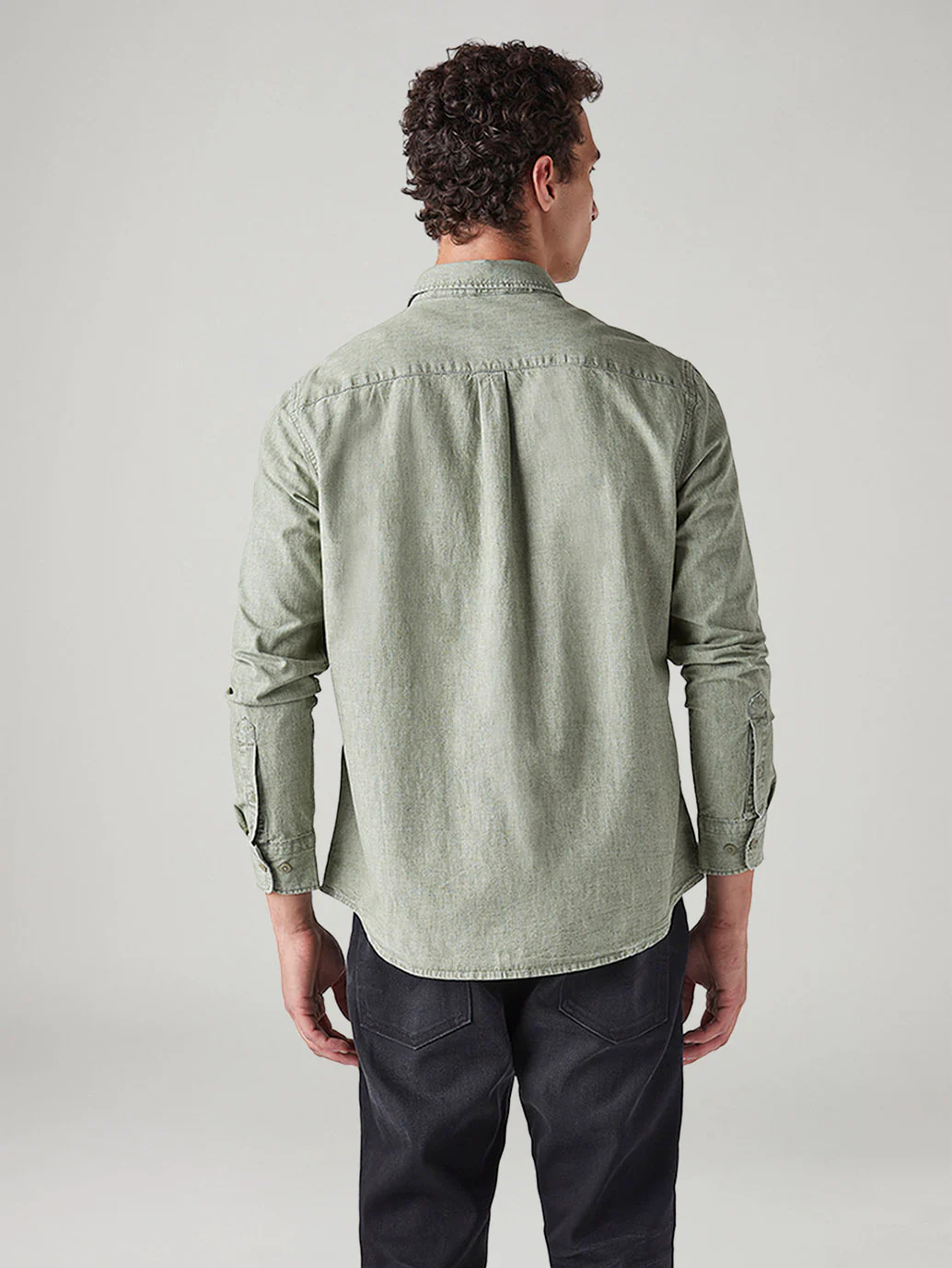 Men's Solid Slim Fit Overdyed Shirt - Image 3