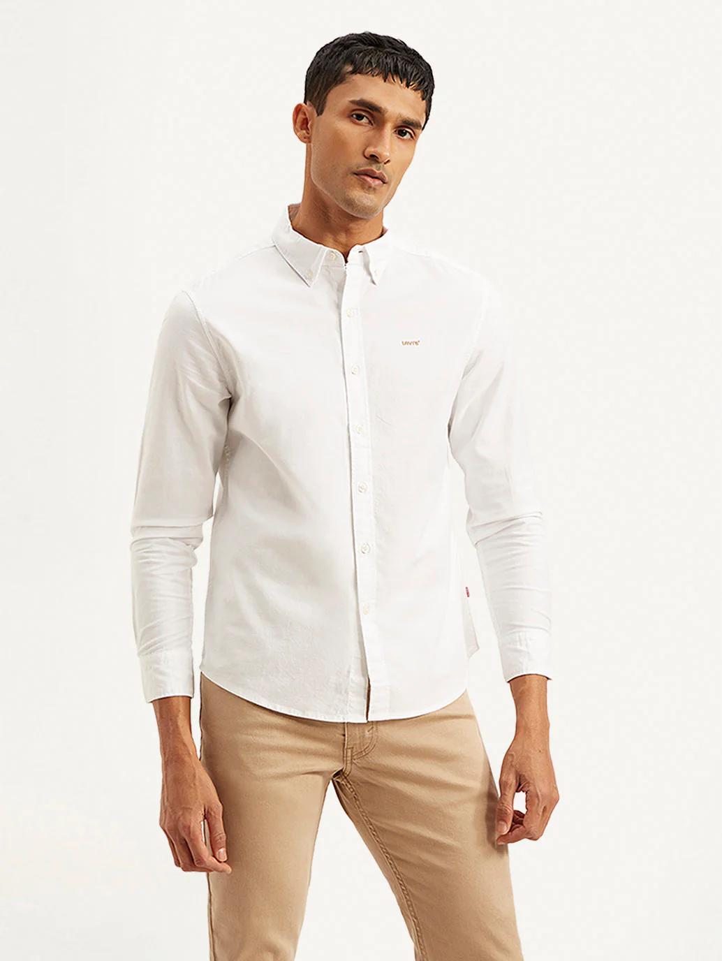 Men's Solid Slim Fit Oxford Shirt - Image 2