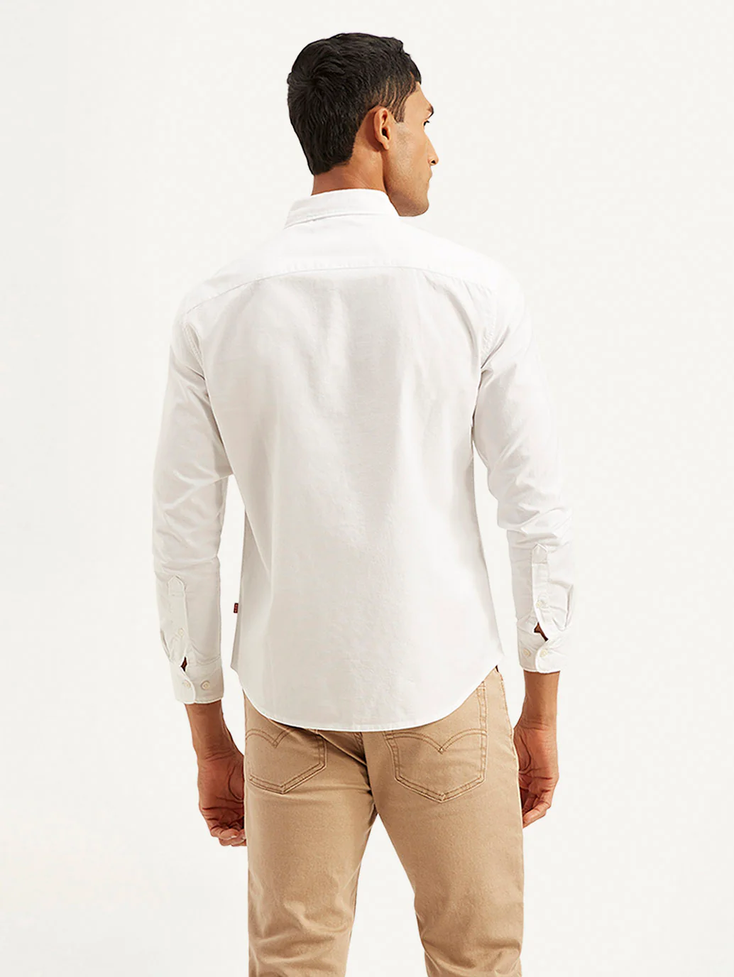 Men's Solid Slim Fit Oxford Shirt - Image 3