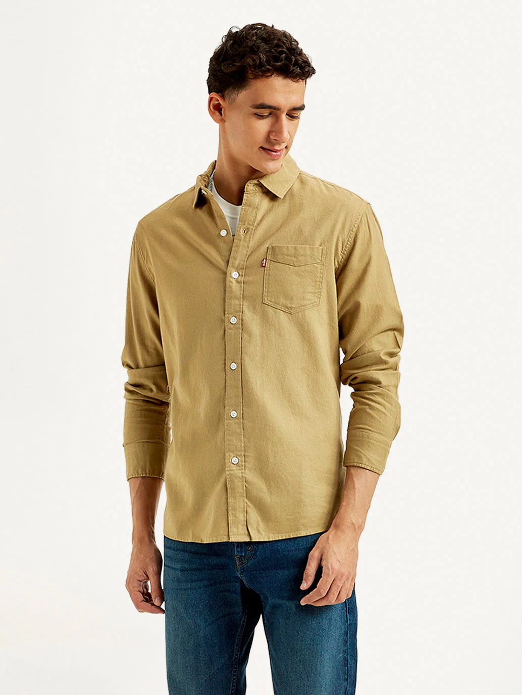 Men's Solid Slim Fit Oxford Shirt - Image 2