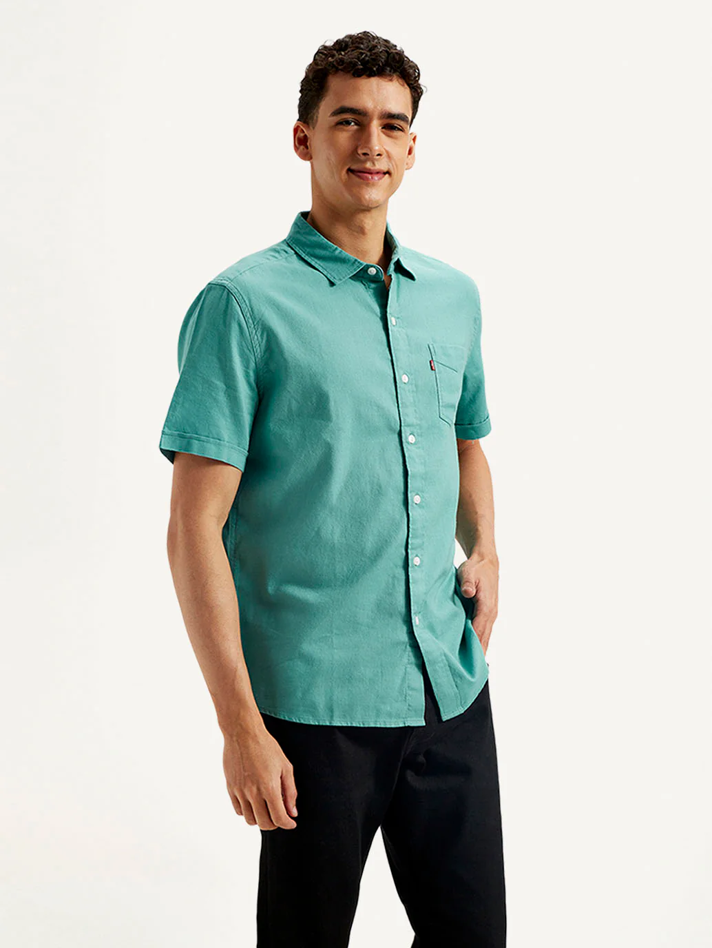 Men's Solid Slim Fit Oxford Shirt - Image 6