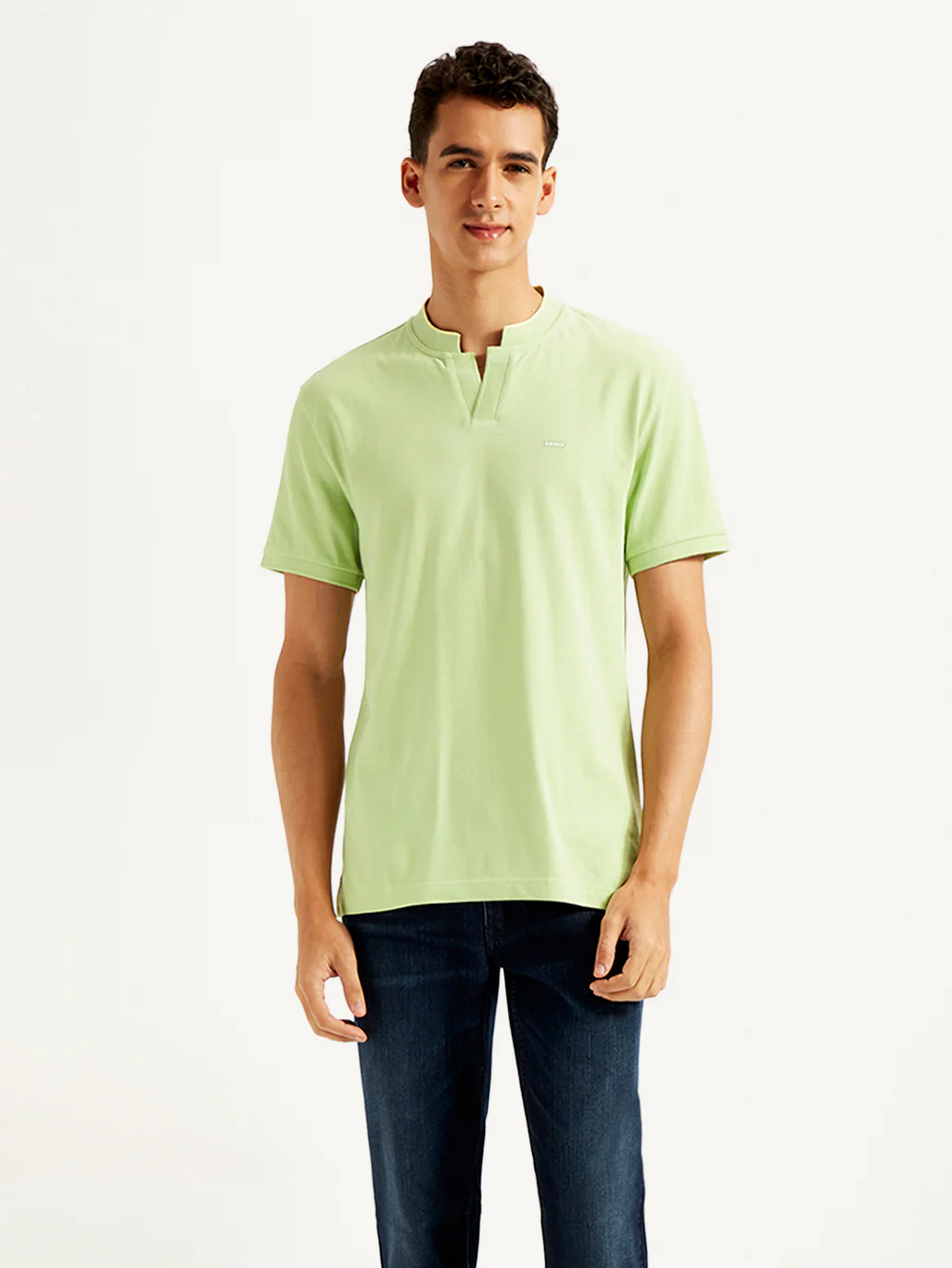 Men's Solid Slim Fit Polo T-shirt - Image 2