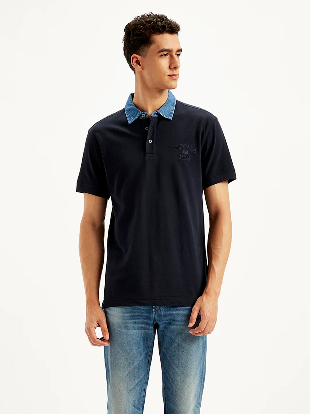 Men's Solid Slim Fit Polo T-Shirt - Image 2