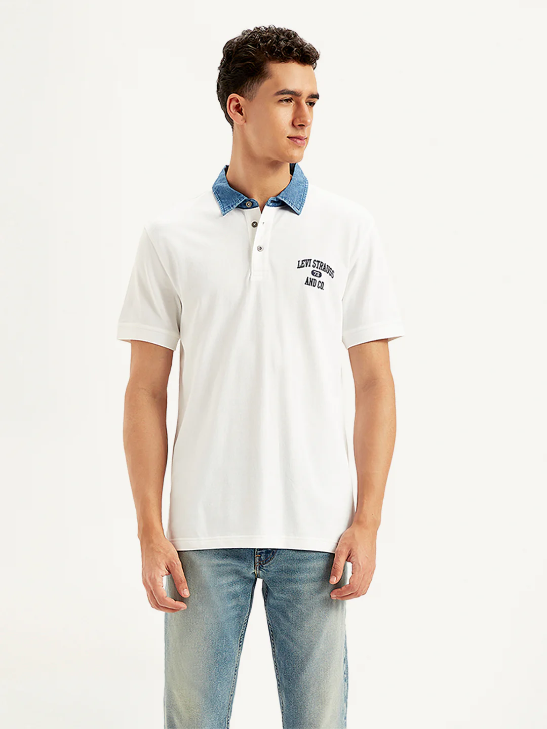 Men's Solid Slim Fit Polo T-Shirt - Image 2