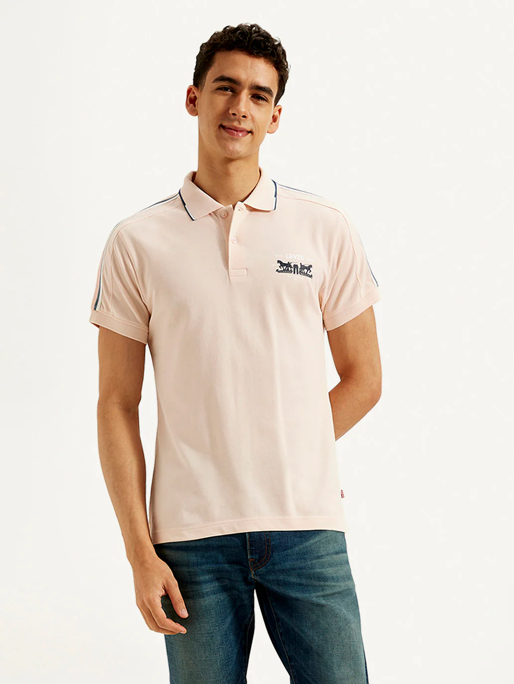 Men's Solid Slim Fit Polo T-shirt - Image 3