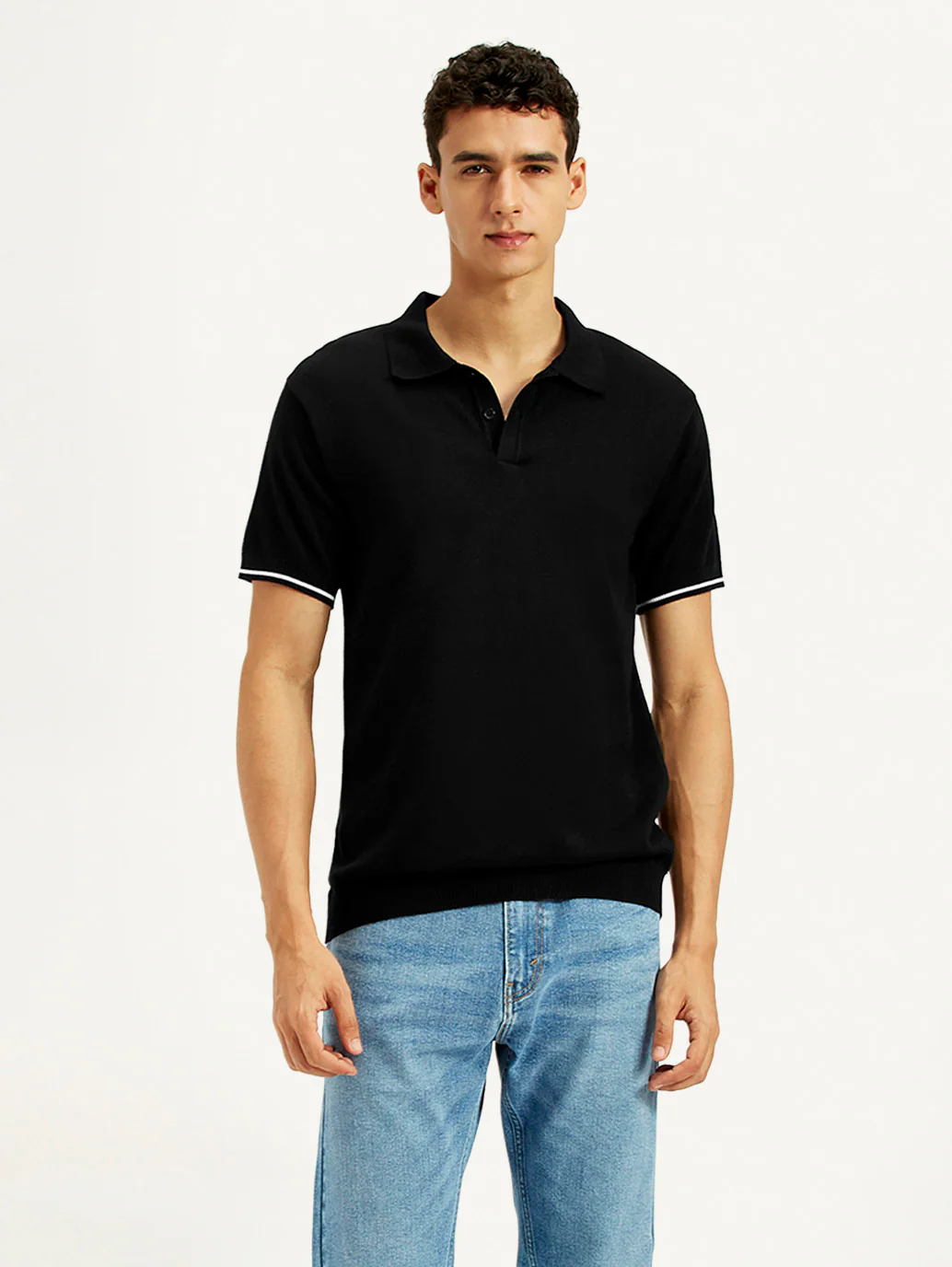 Men's Solid Slim Fit Polo T-Shirt - Image 5