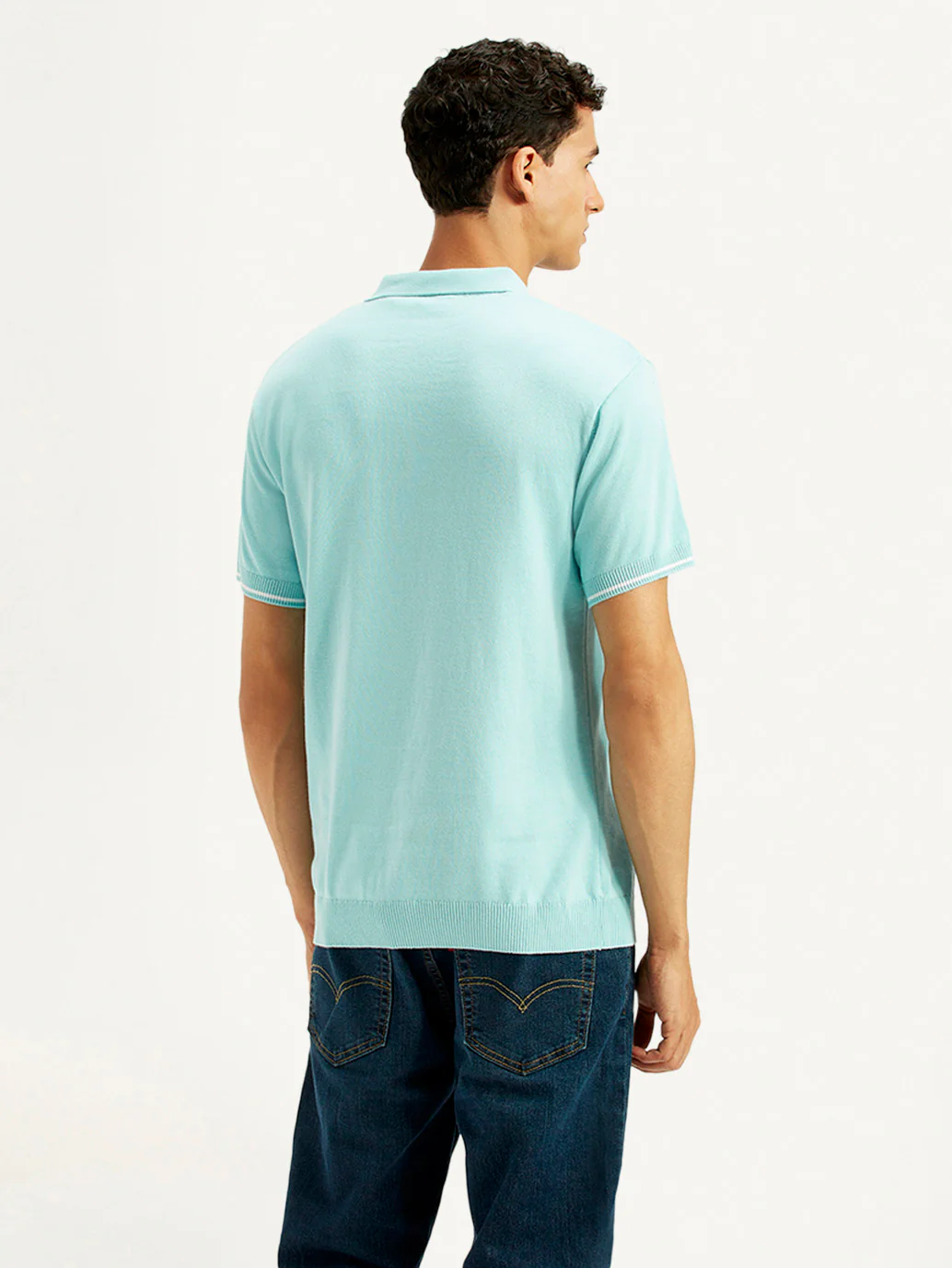 Men's Solid Slim Fit Polo T-Shirt - Image 2