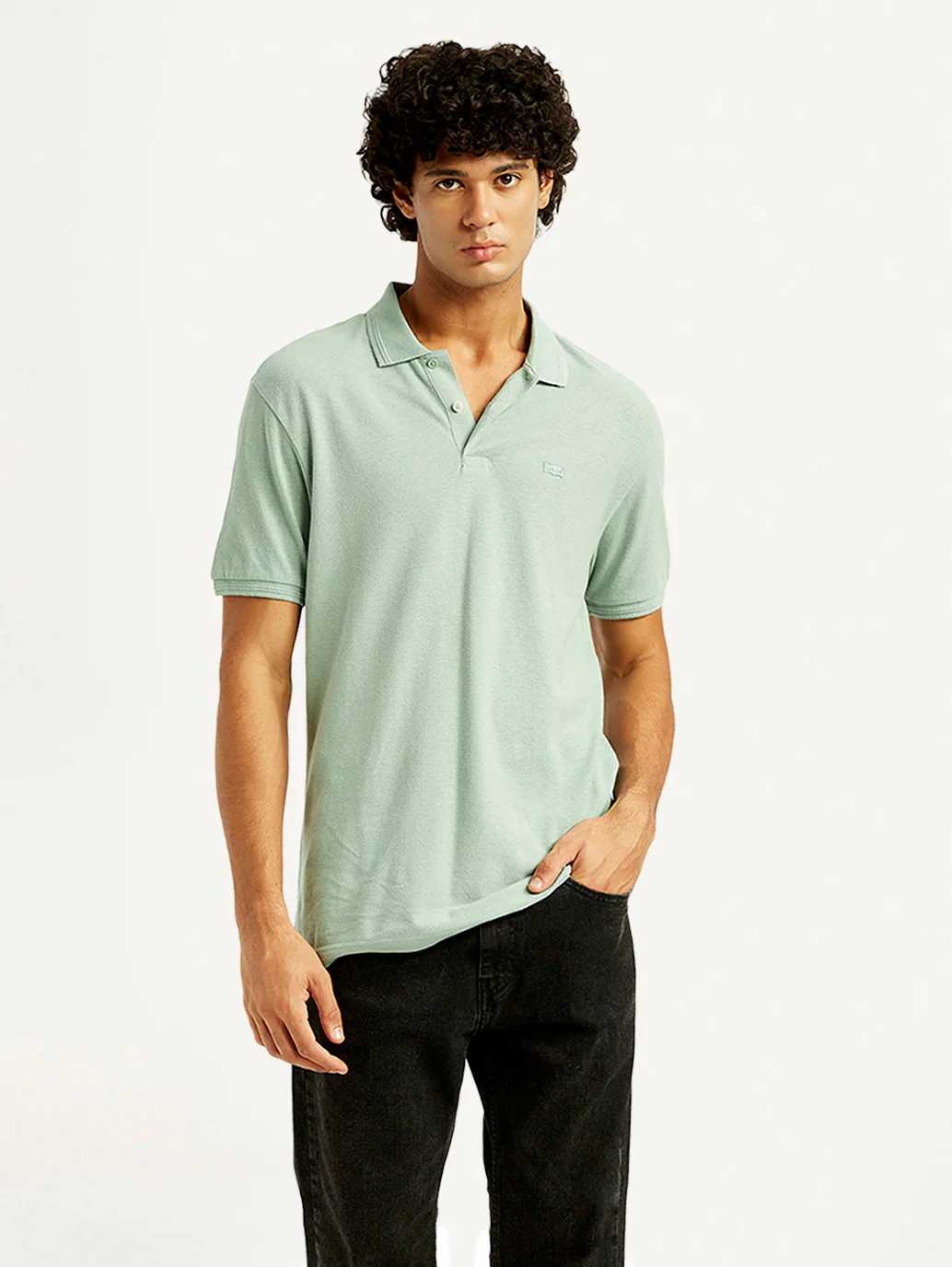 Men's Solid Slim Fit Polo Linen T-Shirt - Image 6