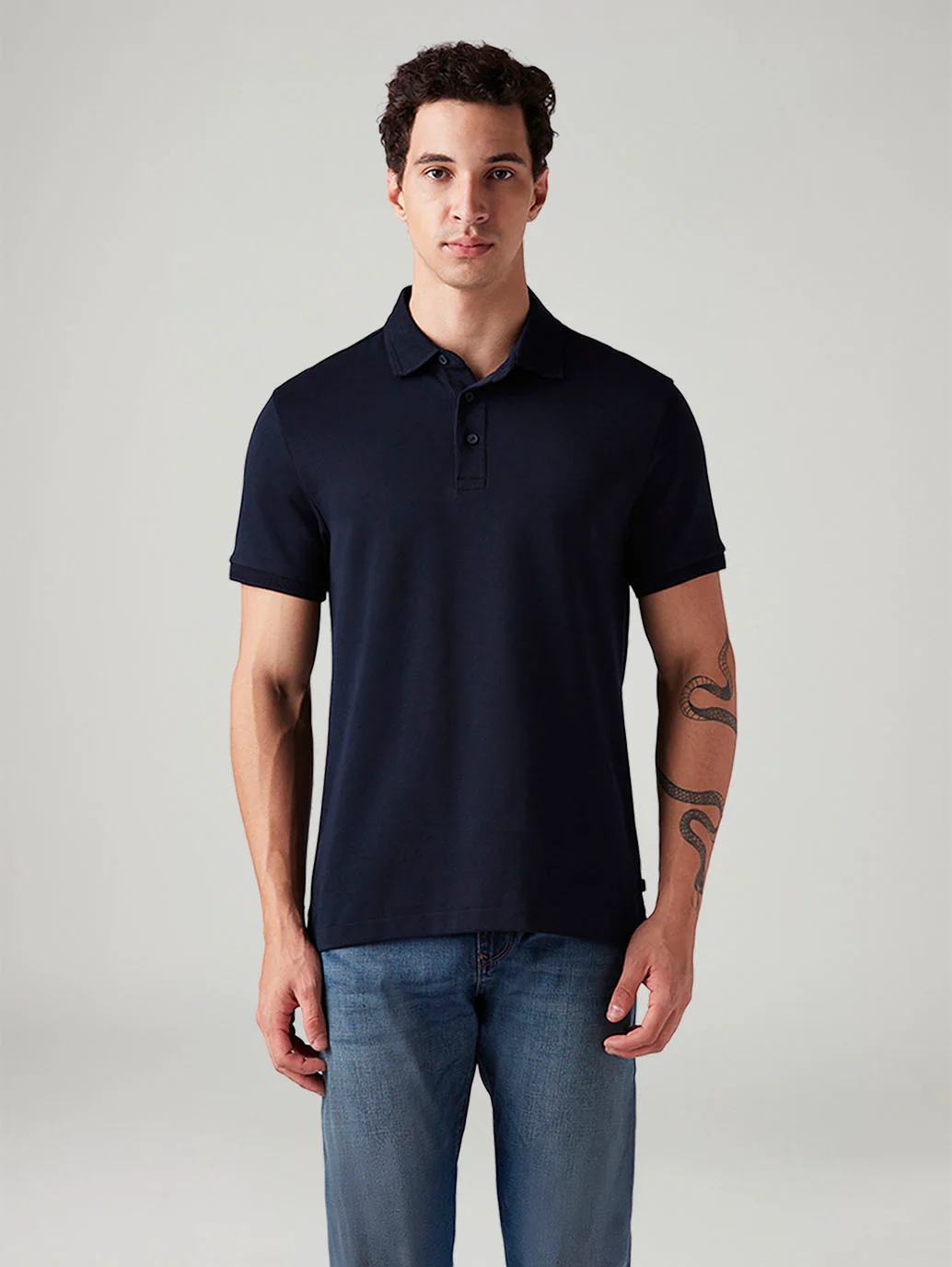 Men's Solid Slim Fit Polo T-Shirt - Image 2