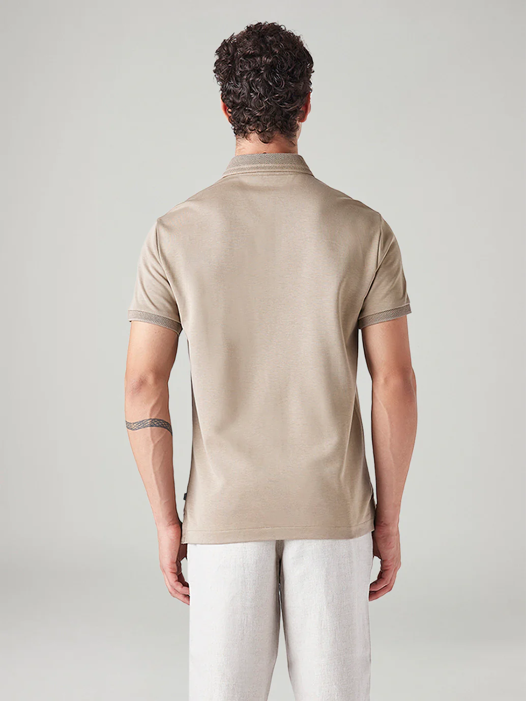 Men's Solid Slim Fit Polo T-Shirt - Image 3