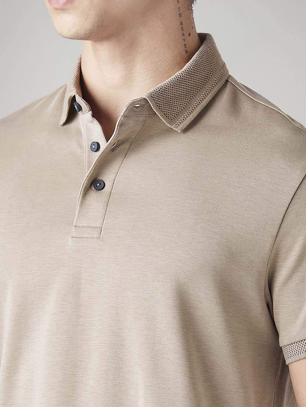 Men's Solid Slim Fit Polo T-Shirt - Image 4