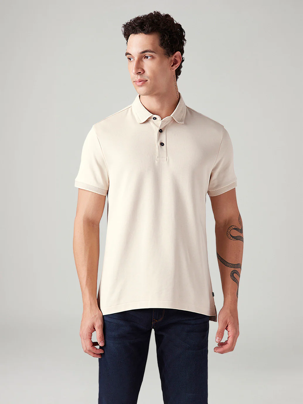 Men's Solid Slim Fit Polo T-Shirt - Image 2
