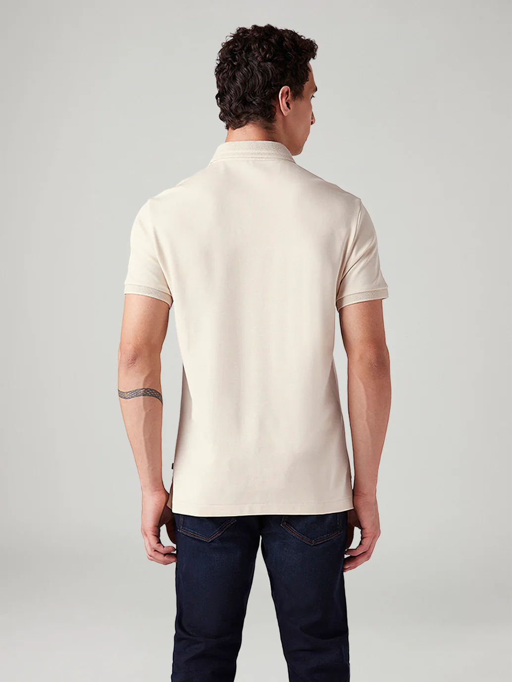 Men's Solid Slim Fit Polo T-Shirt - Image 3