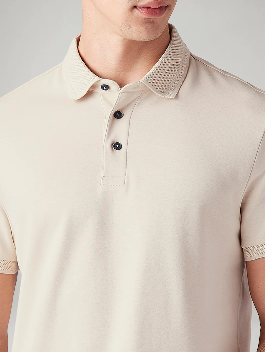 Men's Solid Slim Fit Polo T-Shirt - Image 4