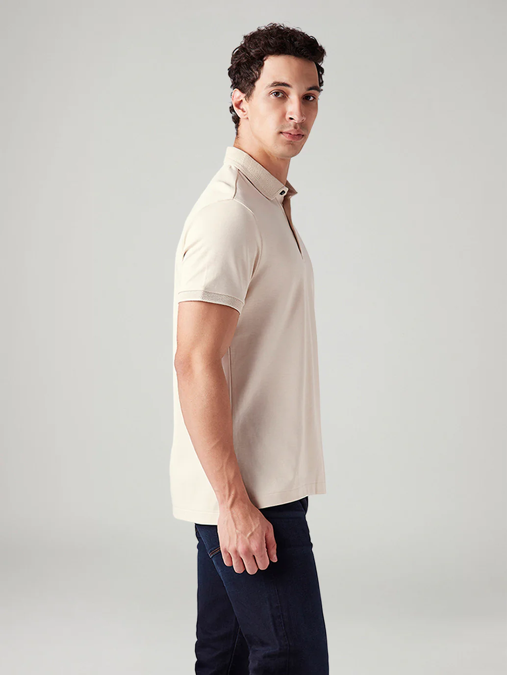 Men's Solid Slim Fit Polo T-Shirt - Image 5