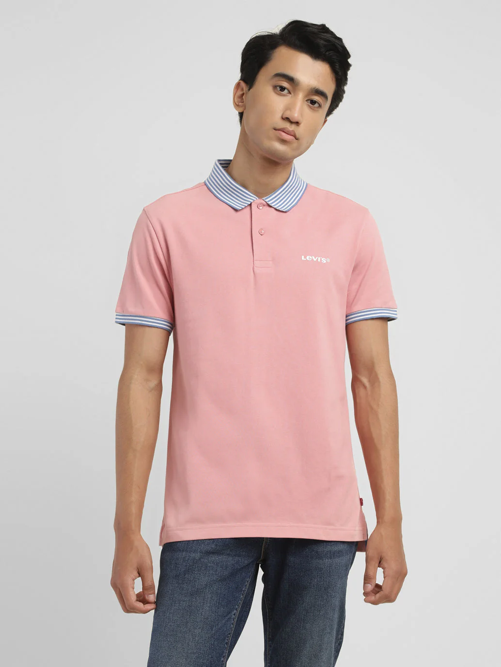 Men's Solid Slim Fit Polo T-shirt - Image 2