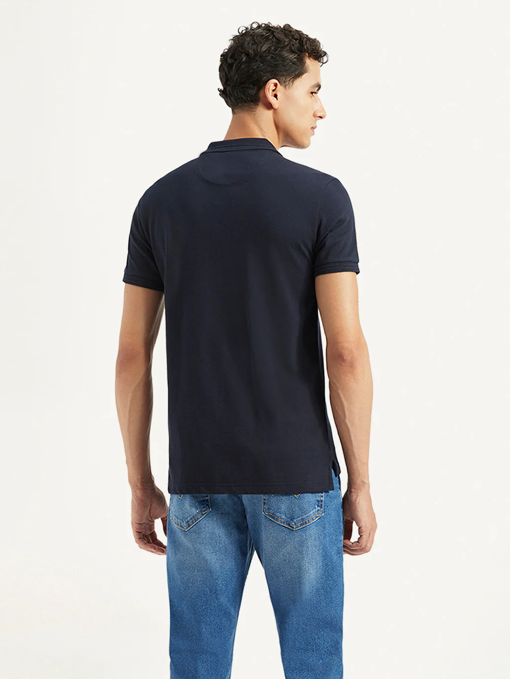 Men's Solid Slim Fit Polo T-shirt - Image 3