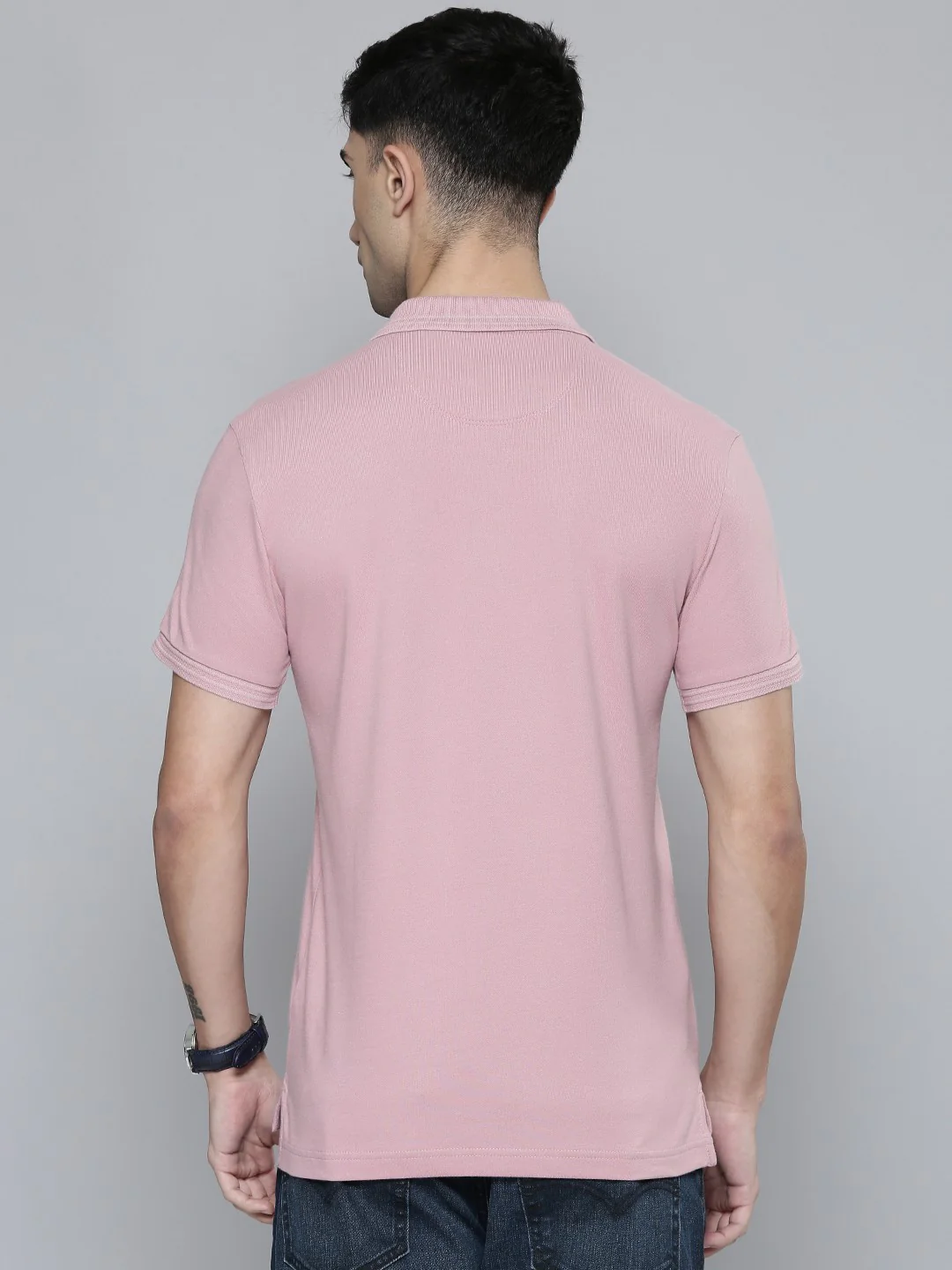 Men's Solid Slim Fit Polo T-shirt - Image 2