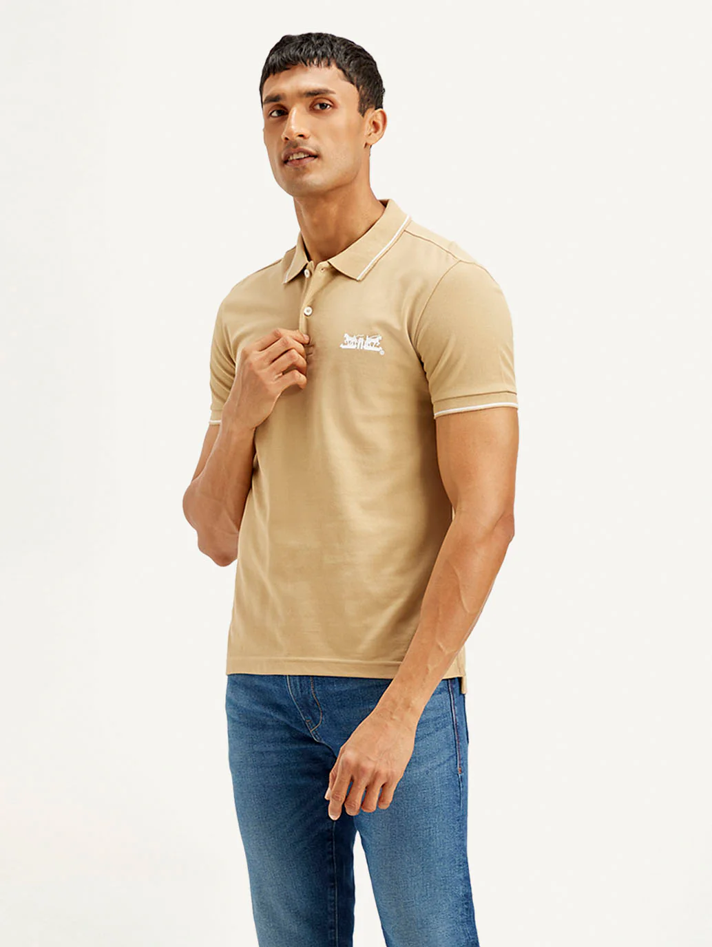 Men's Solid Slim Fit Polo T-shirt - Image 5