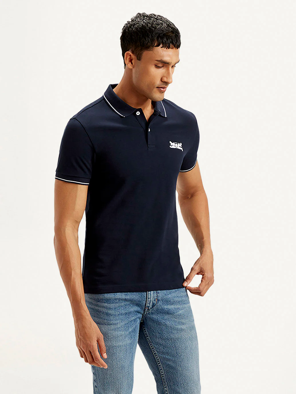 Men's Solid Slim Fit Polo T-shirt - Image 5