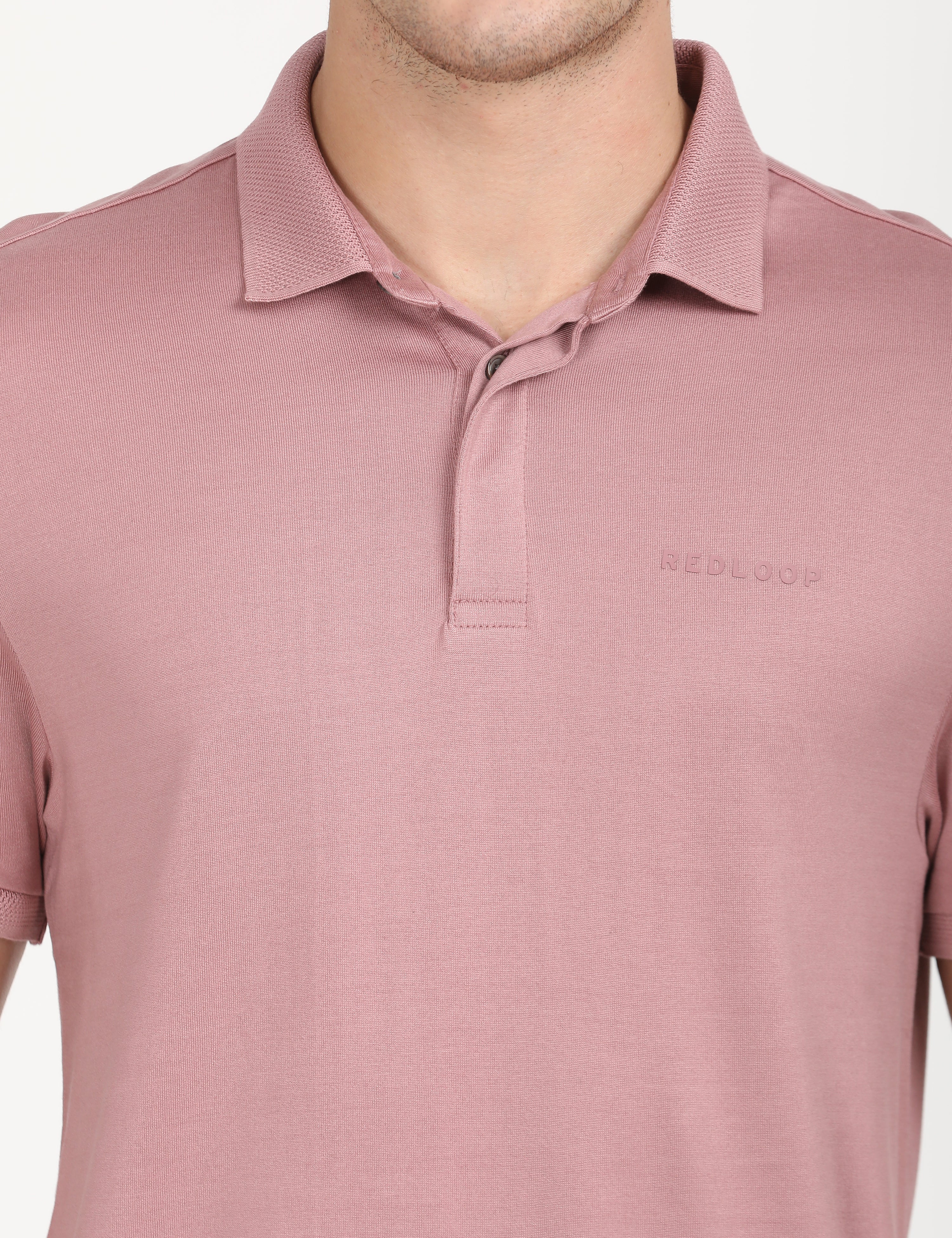 Men's Redloop Solid Slim Fit Polo T-Shirt - Image 4