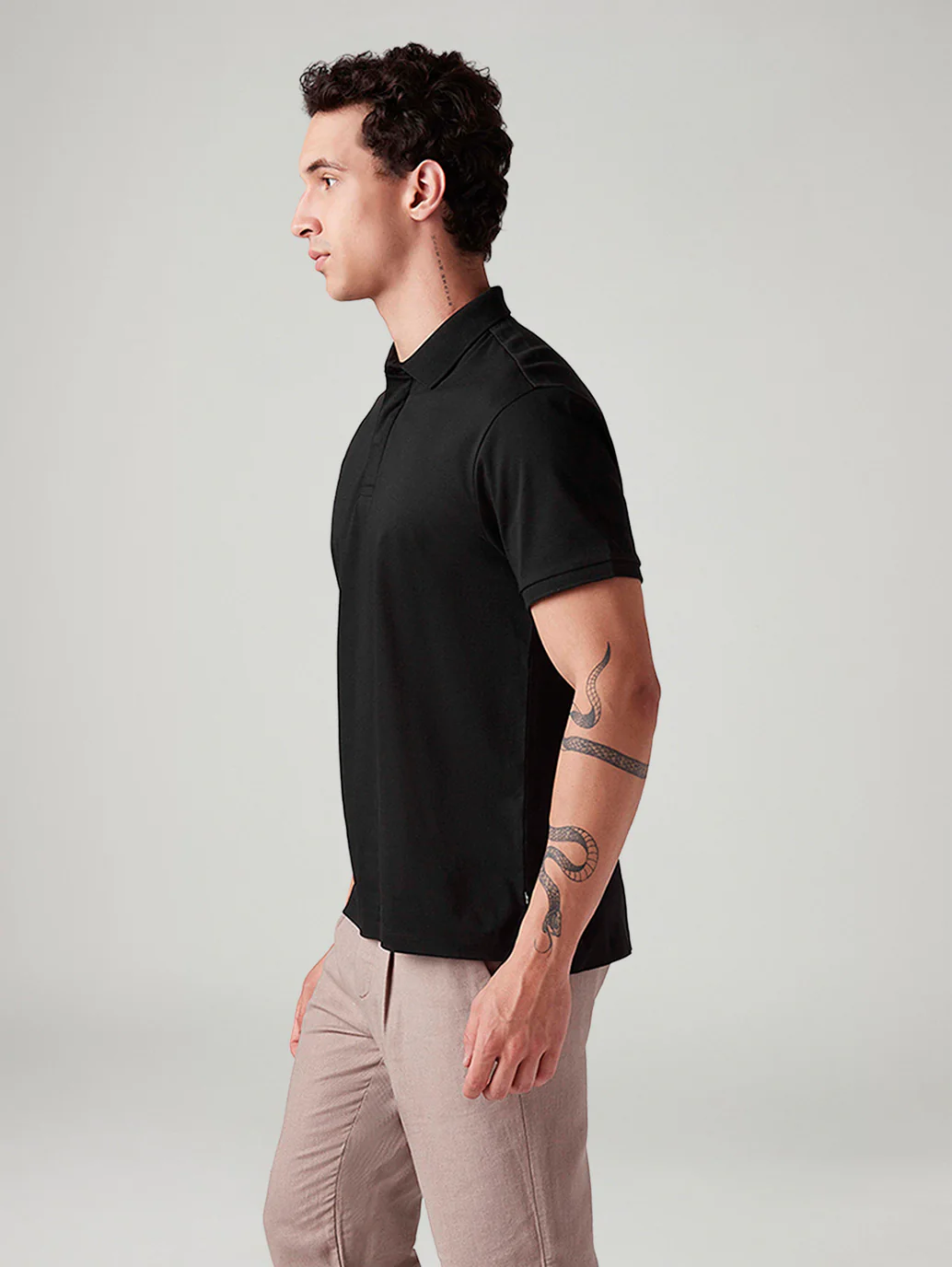 Men's Solid Slim Fit Polo T-Shirt - Image 5