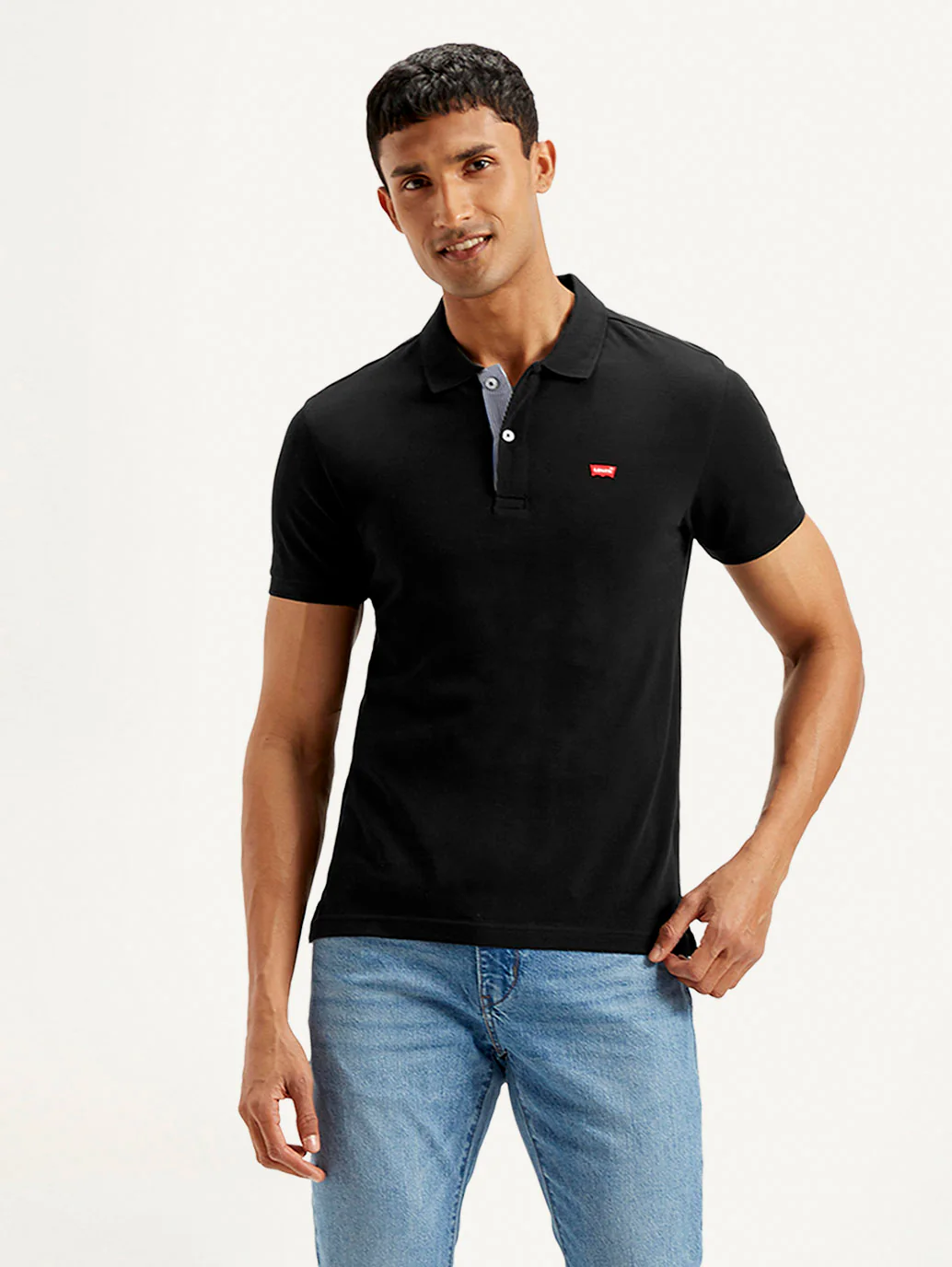 Men's Solid Slim Fit Polo T-shirt - Image 2