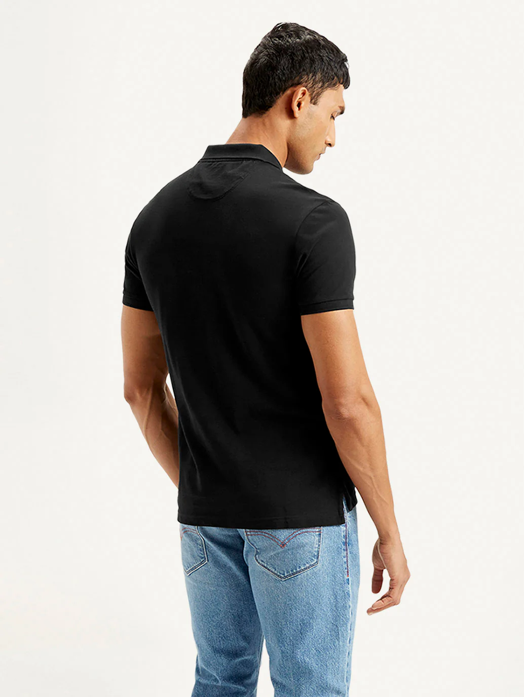 Men's Solid Slim Fit Polo T-shirt - Image 3