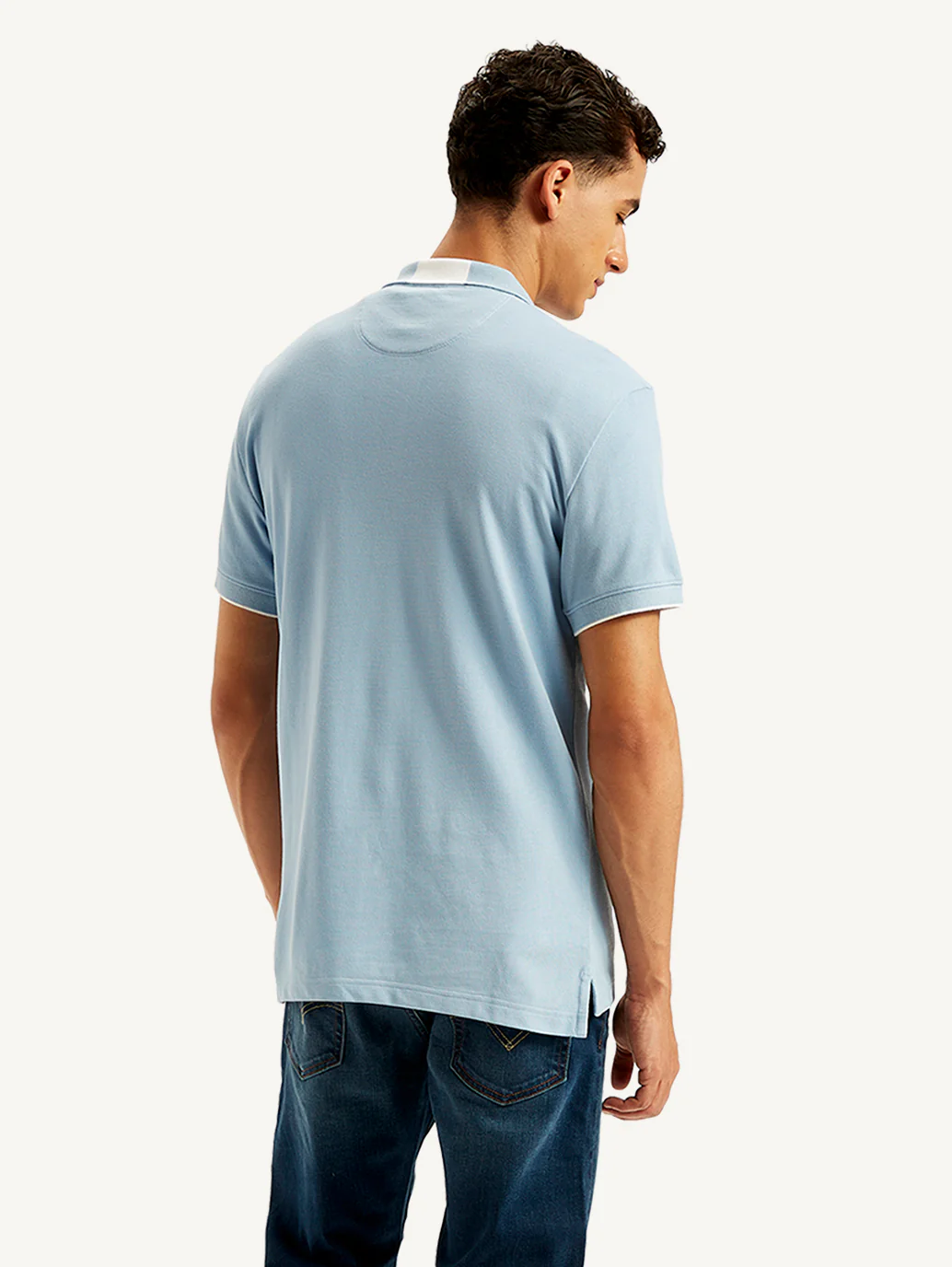 Men's Solid Slim Fit Polo T-shirt - Image 3