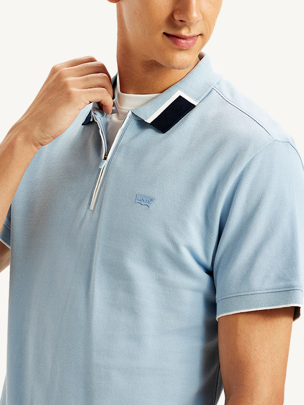 Men's Solid Slim Fit Polo T-shirt - Image 4