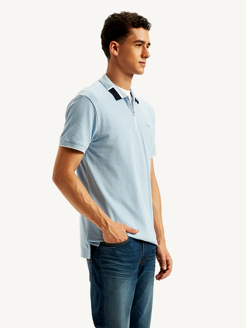 Men's Solid Slim Fit Polo T-shirt - Image 5
