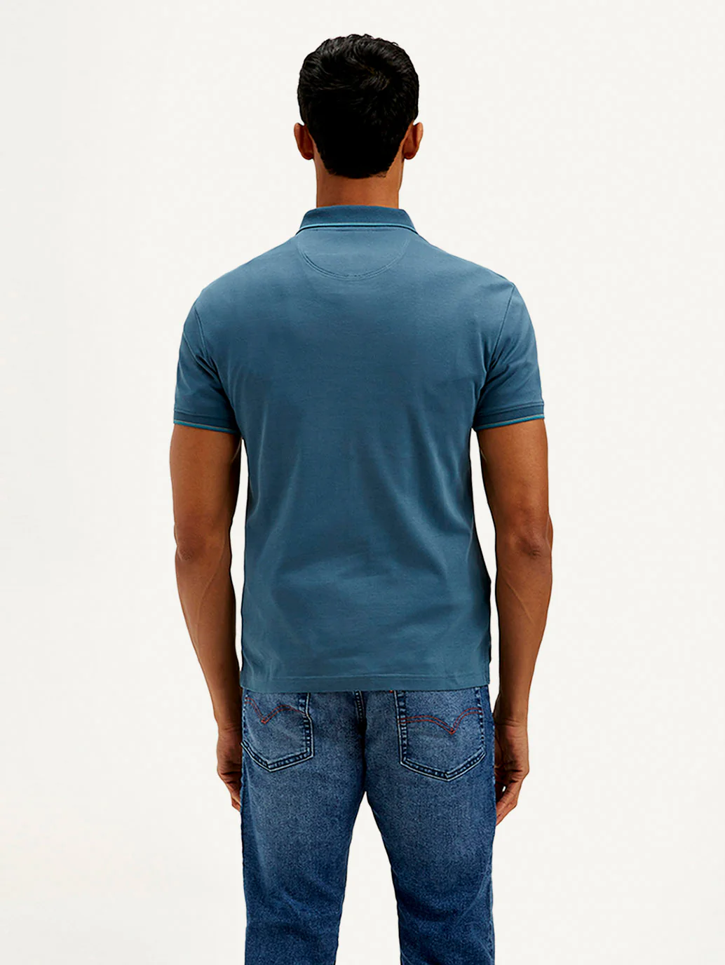 Men's Solid Slim Fit Polo T-shirt - Image 4