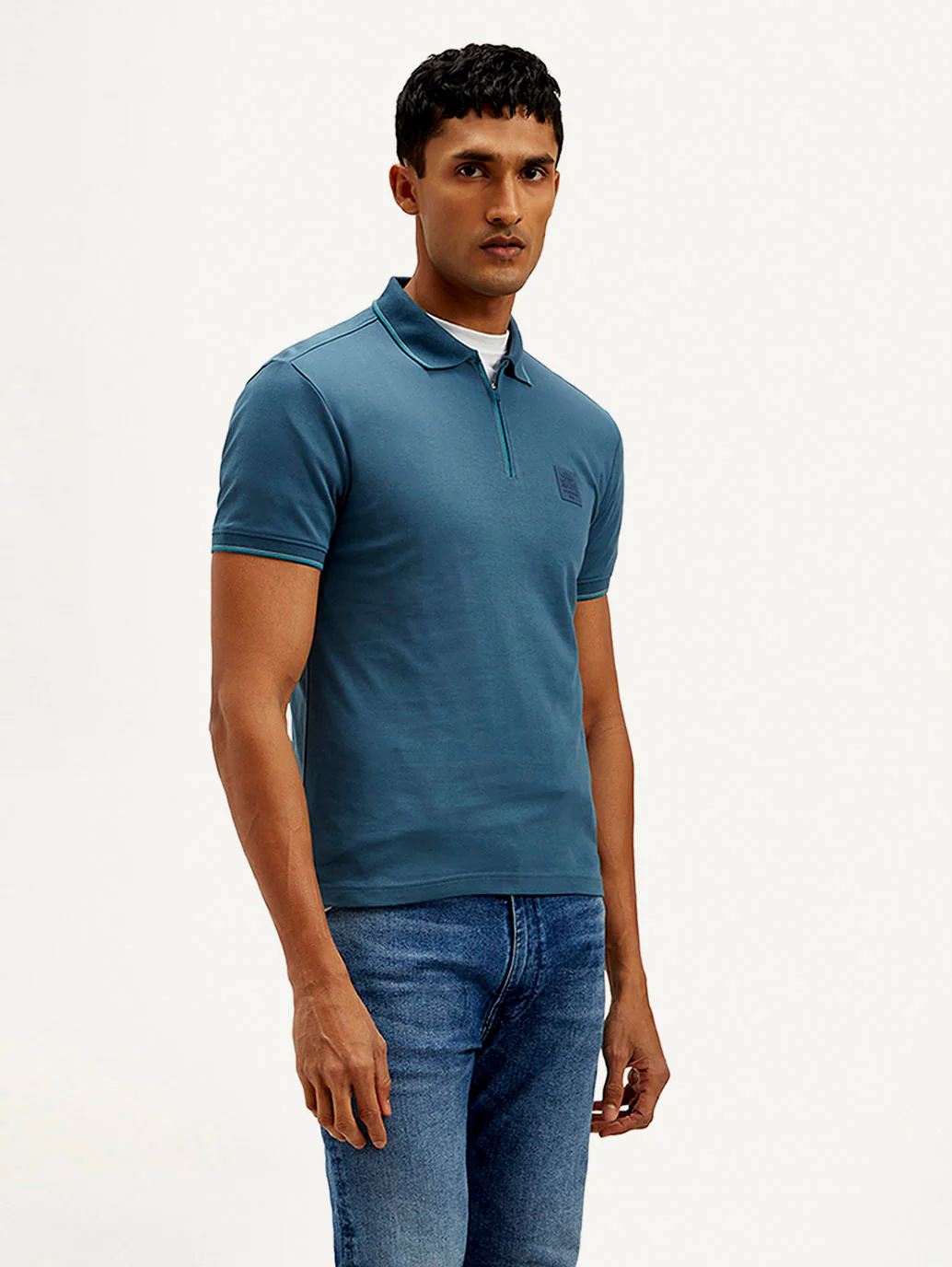 Men's Solid Slim Fit Polo T-shirt - Image 6