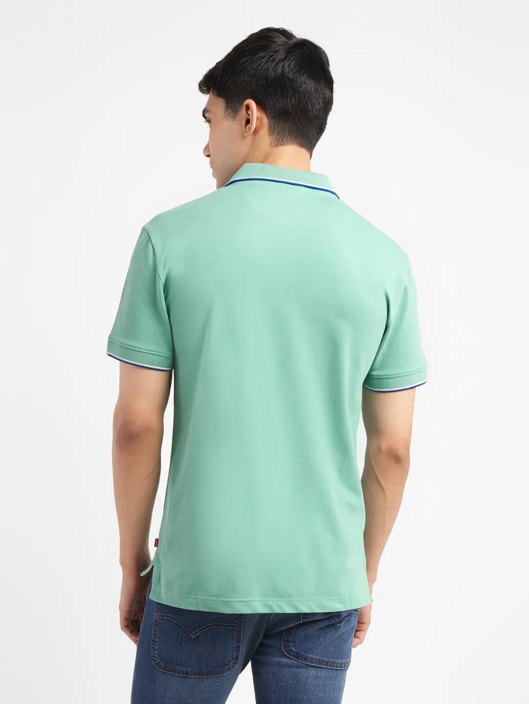 Men's Solid Slim Fit Polo T-shirt - Image 3