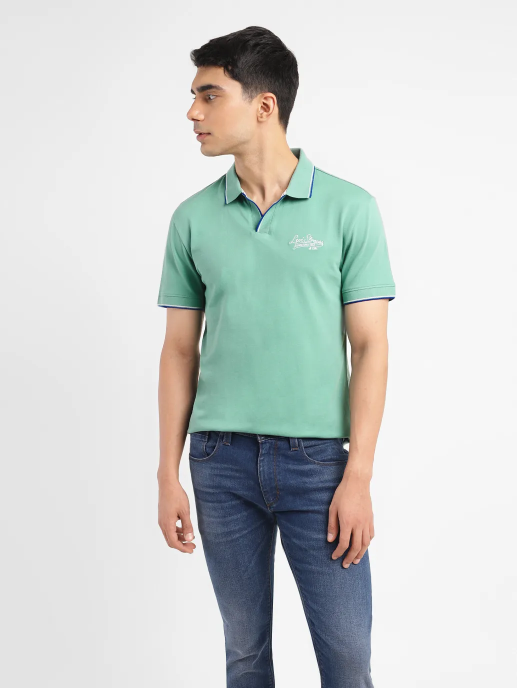 Men's Solid Slim Fit Polo T-shirt - Image 6