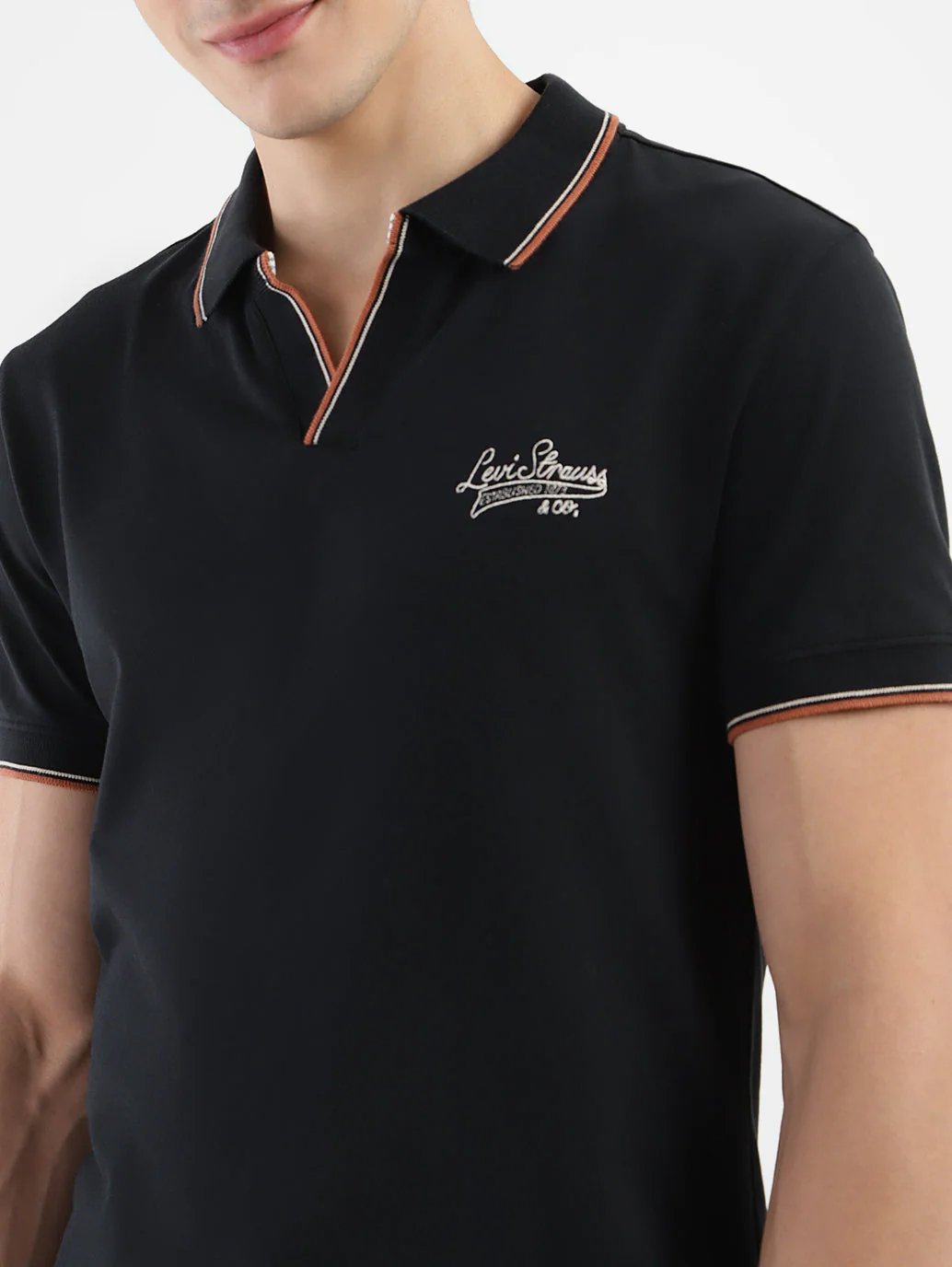 Men's Solid Slim Fit Polo T-shirt - Image 5