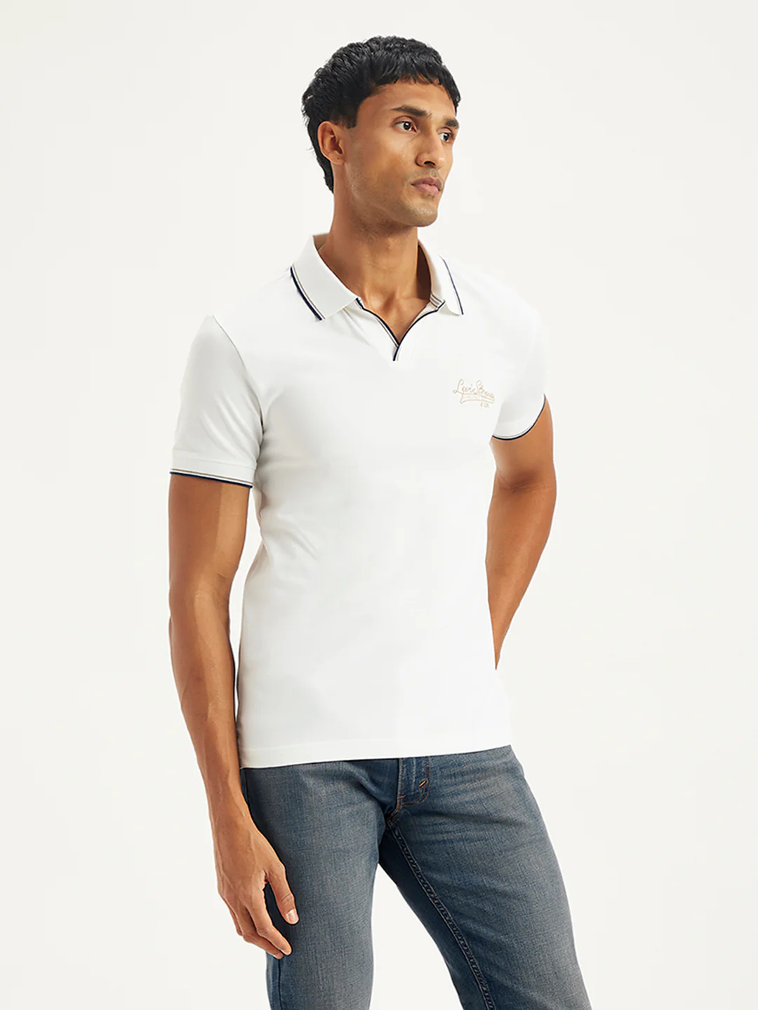 Men's Solid Slim Fit Polo T-Shirt - Image 4