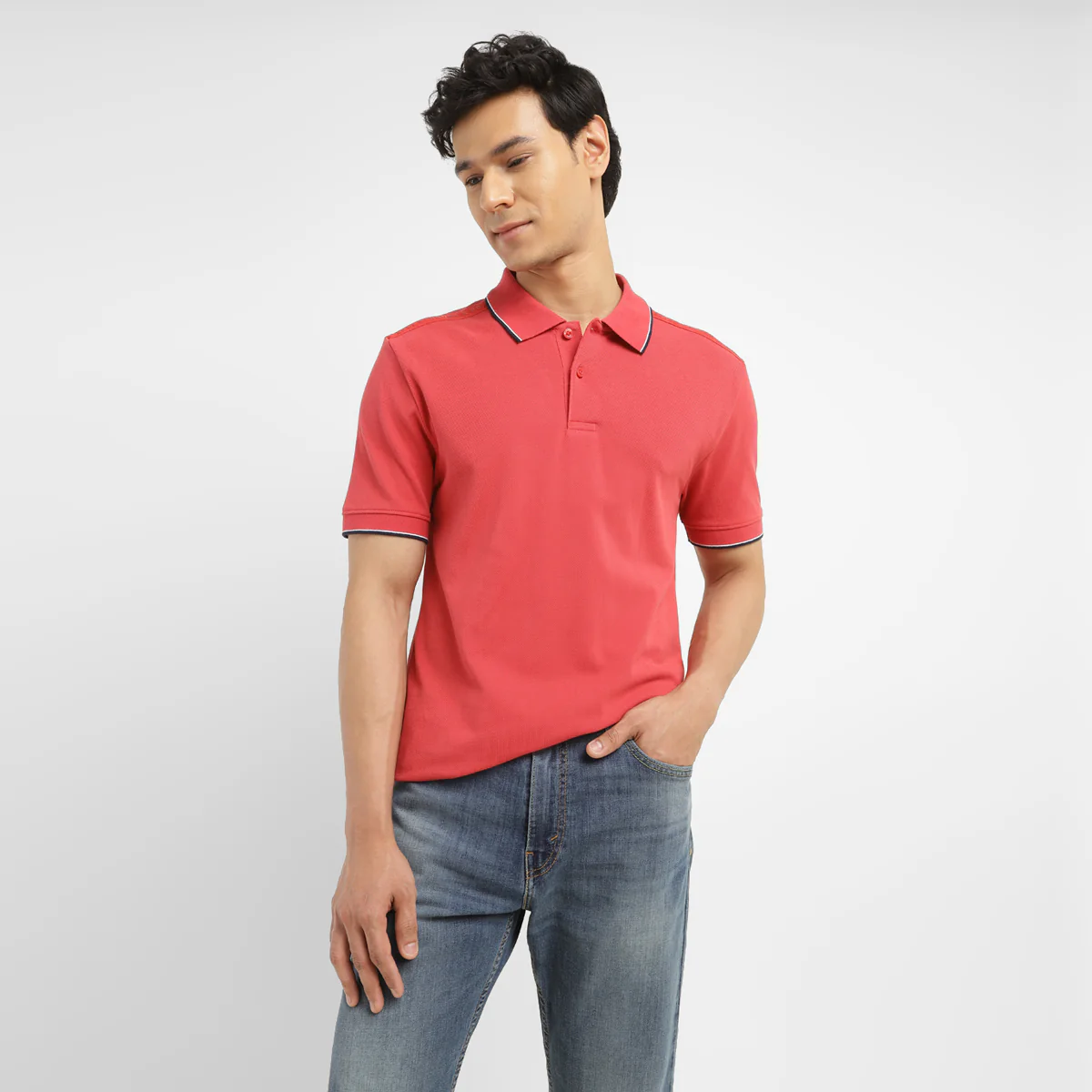 Men's Solid Slim Fit Polo T-shirt - Image 9