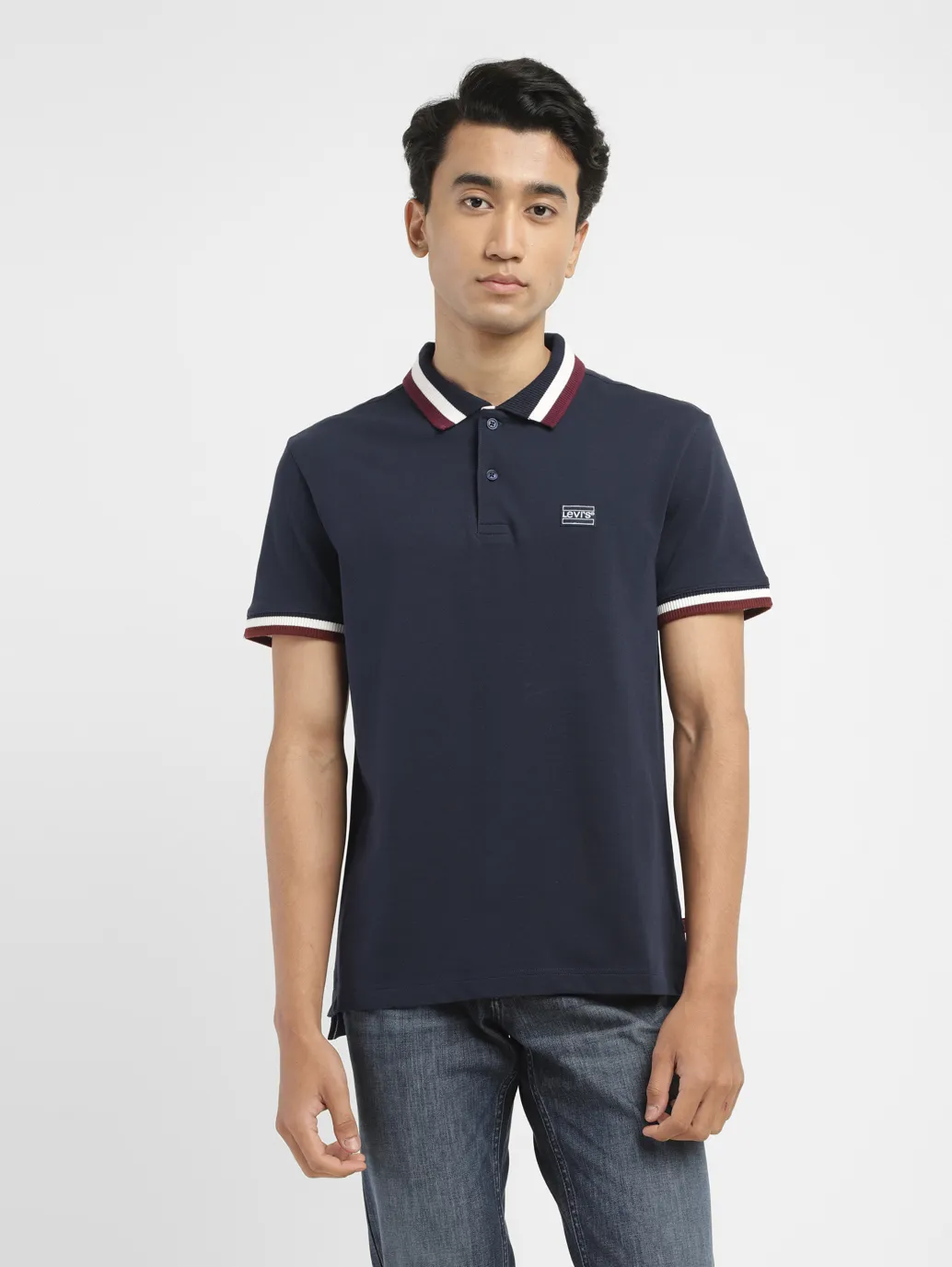 Men's Solid Slim Fit Polo T-shirt - Image 2