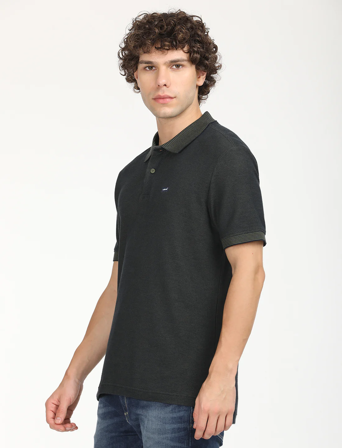 Men's Solid Slim Fit Polo T-shirt - Image 2