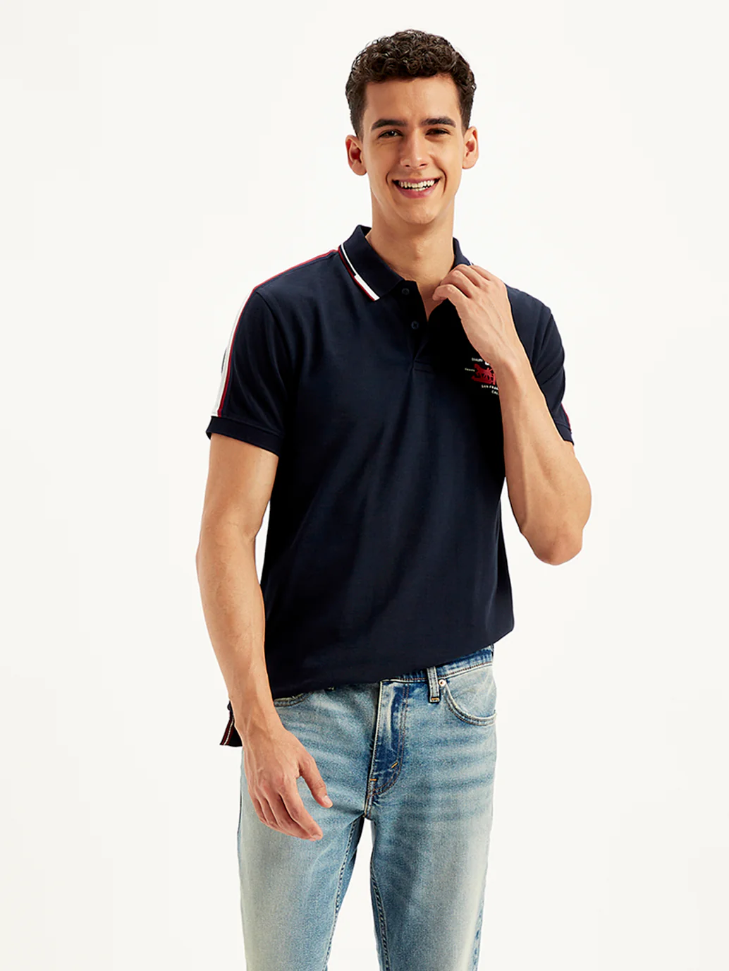 Men's Solid Slim Fit Polo T-shirt - Image 2