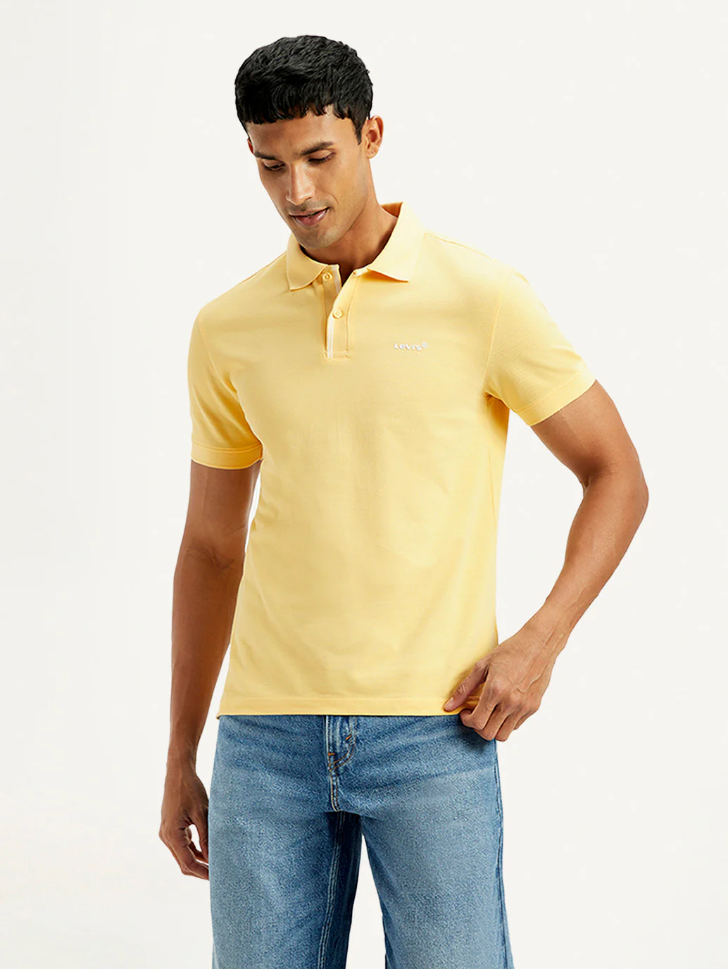 Men's Solid Slim Fit Polo T-shirt - Image 2