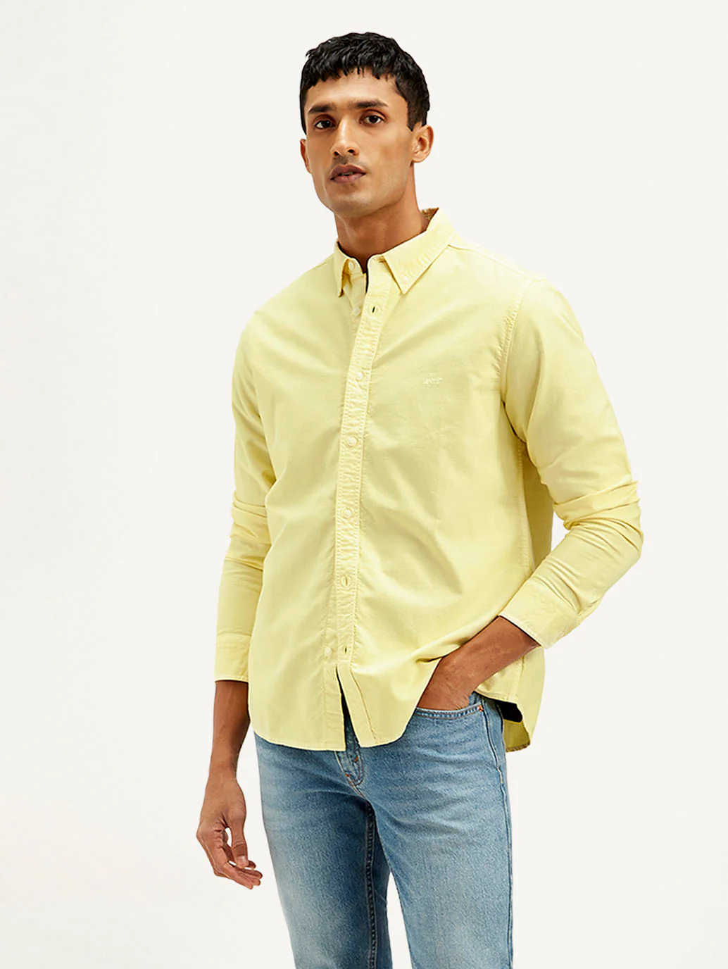 Men's Solid Dyed Slim Fit Shirt - Image 2