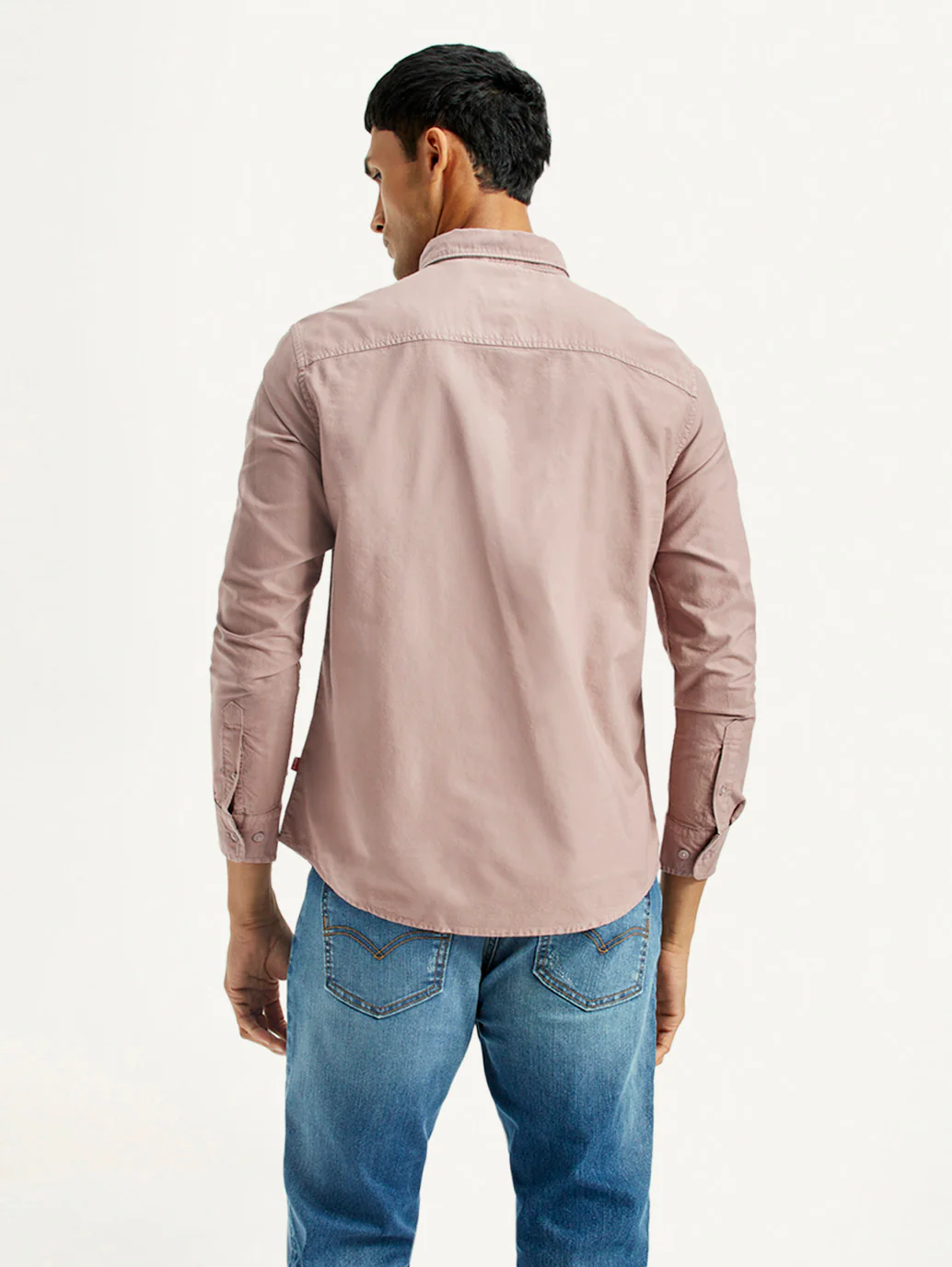 Men's Solid Overdyed Slim Fit Oxford Shirt - Image 2