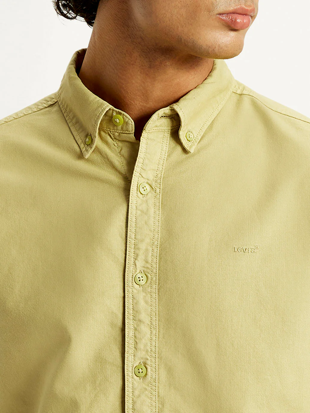 Men's Solid Overdyed Slim Fit Oxford Shirt - Image 4