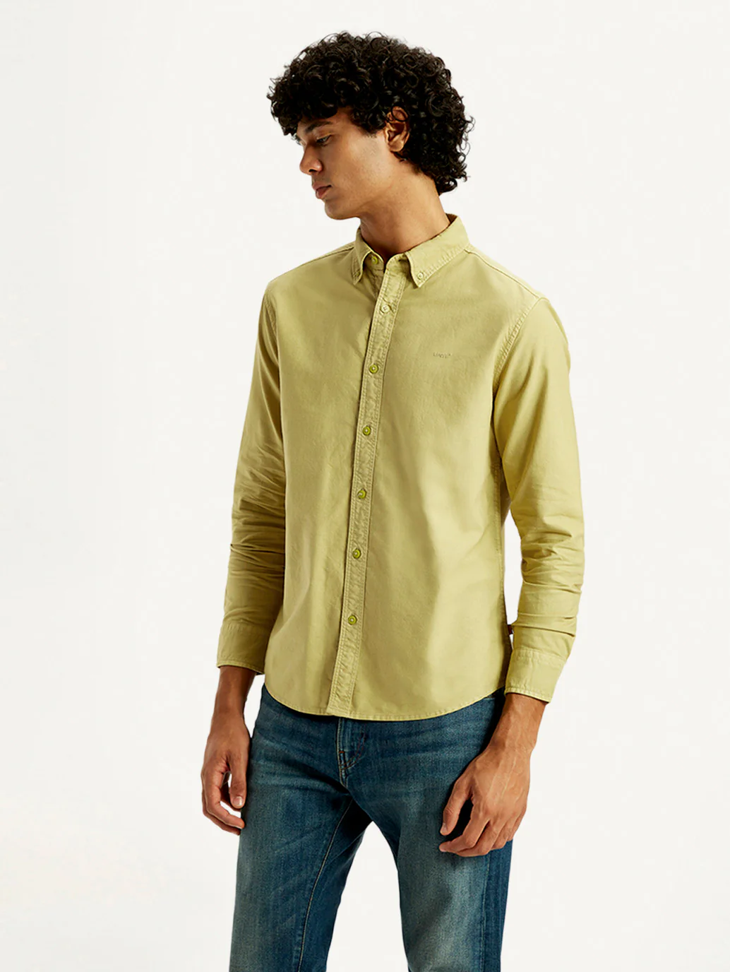 Men's Solid Overdyed Slim Fit Oxford Shirt - Image 5
