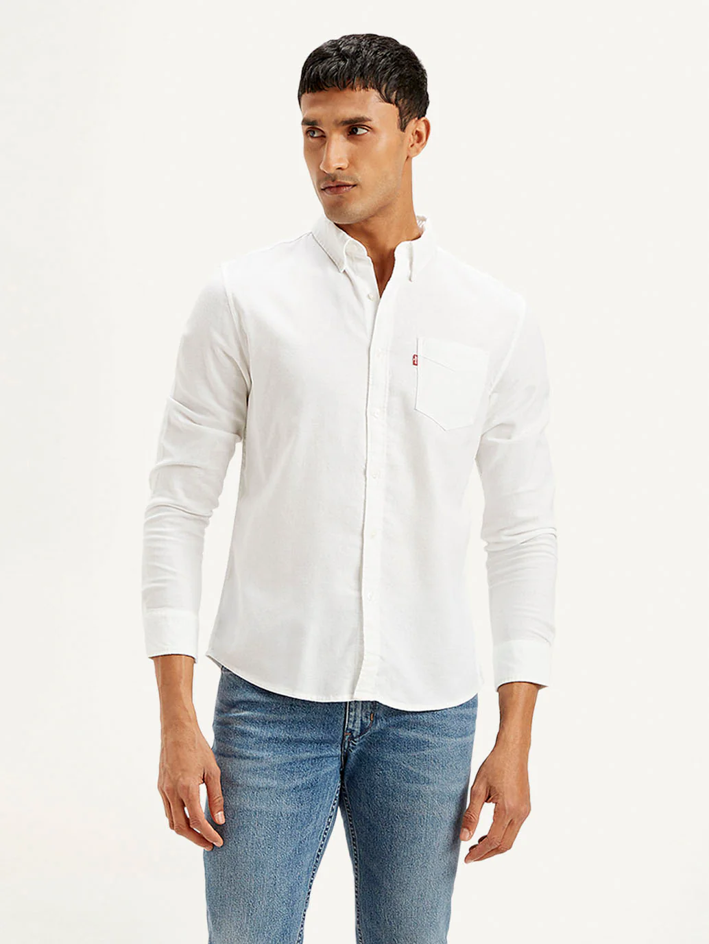 Men's Solid Slim Fit Oxford Shirt - Image 2