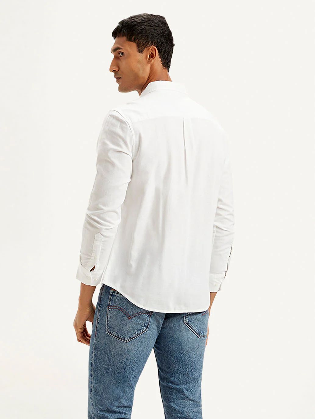 Men's Solid Slim Fit Oxford Shirt - Image 3